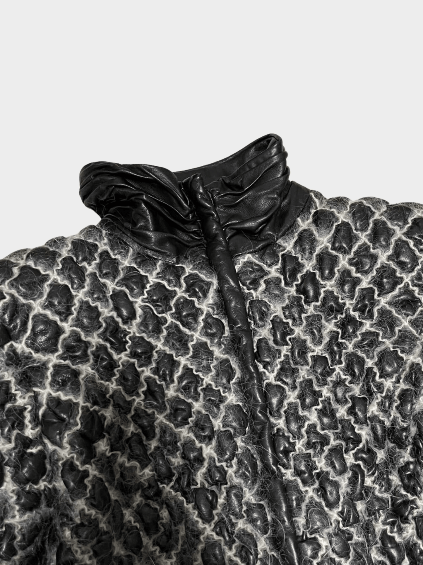 Chanel FW 2015 Black Leather Quilted Jacket
