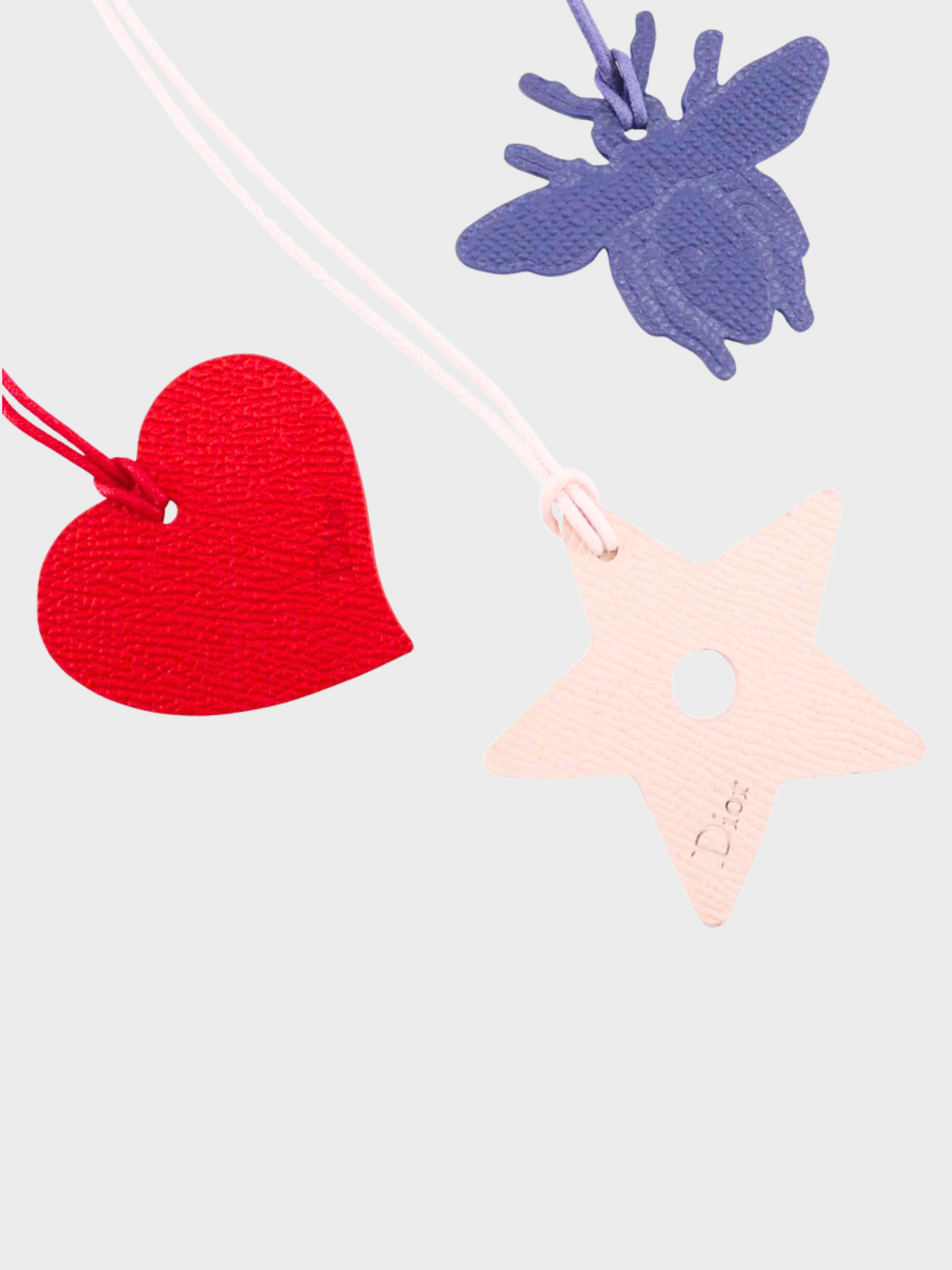 Christian Dior 2010s Three Piece Leather Charm Set