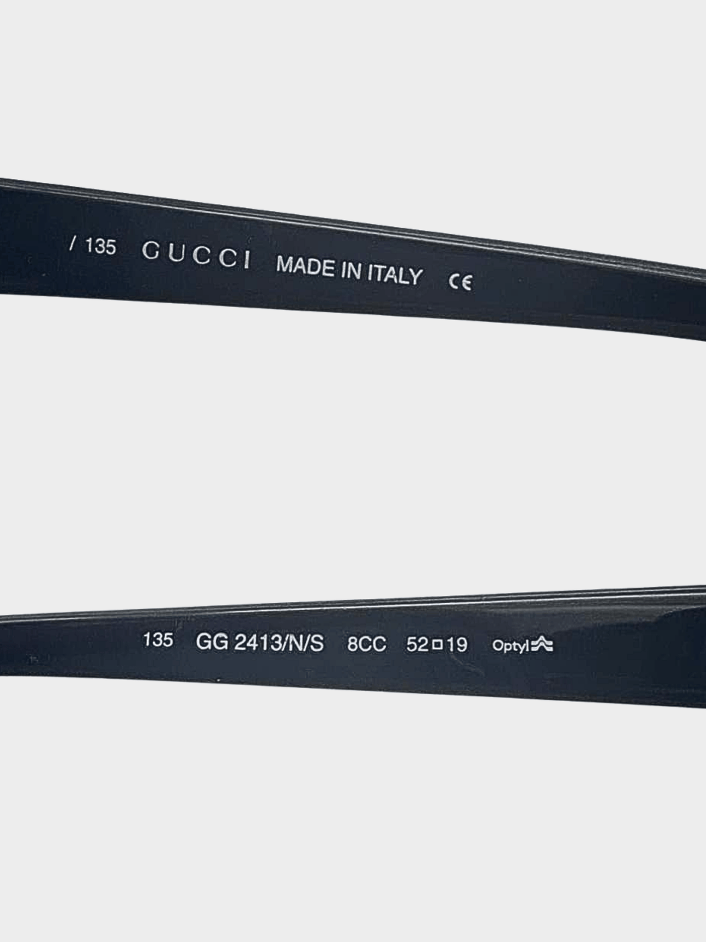 Gucci 2000s Black Oval Sunglasses