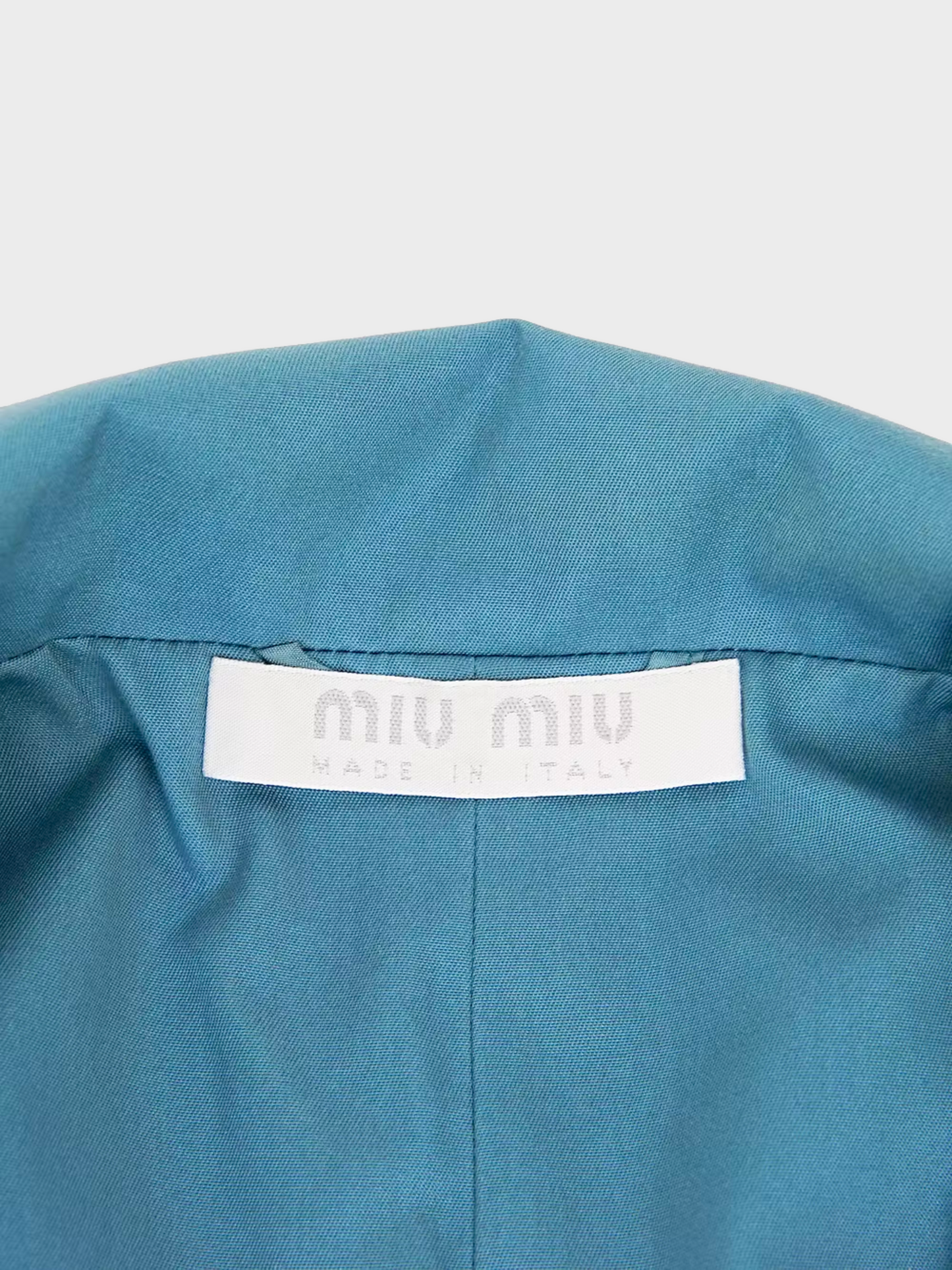 Miu Miu SS 1998 Blue Runway Tie Top