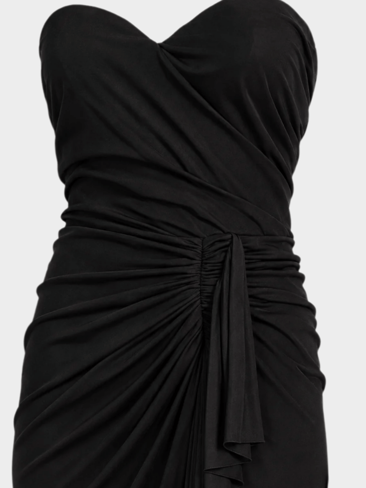 Loris Azzaro 1980s Black Draped Corset Dress
