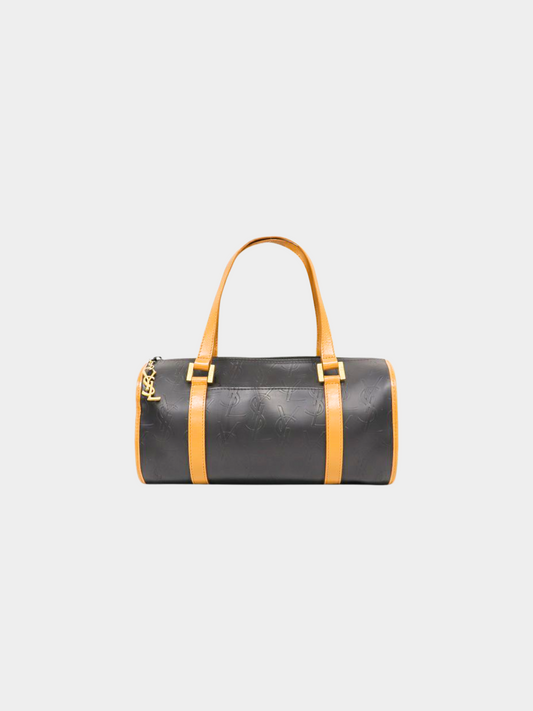 Yves Saint Laurent 2010s Black Leather Boston Bag