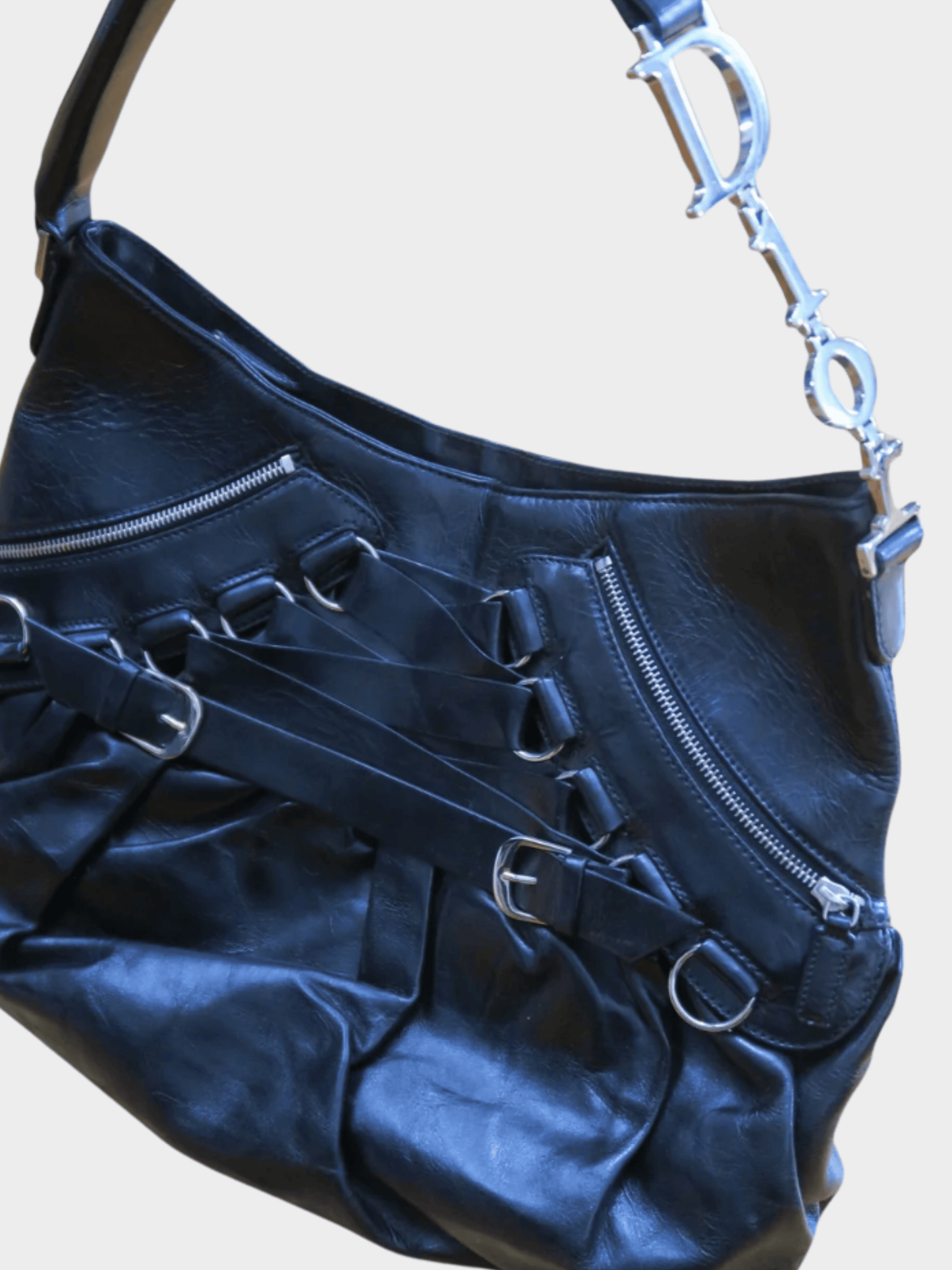 Christian Dior 2000s Black Ballet Shoulder Bag
