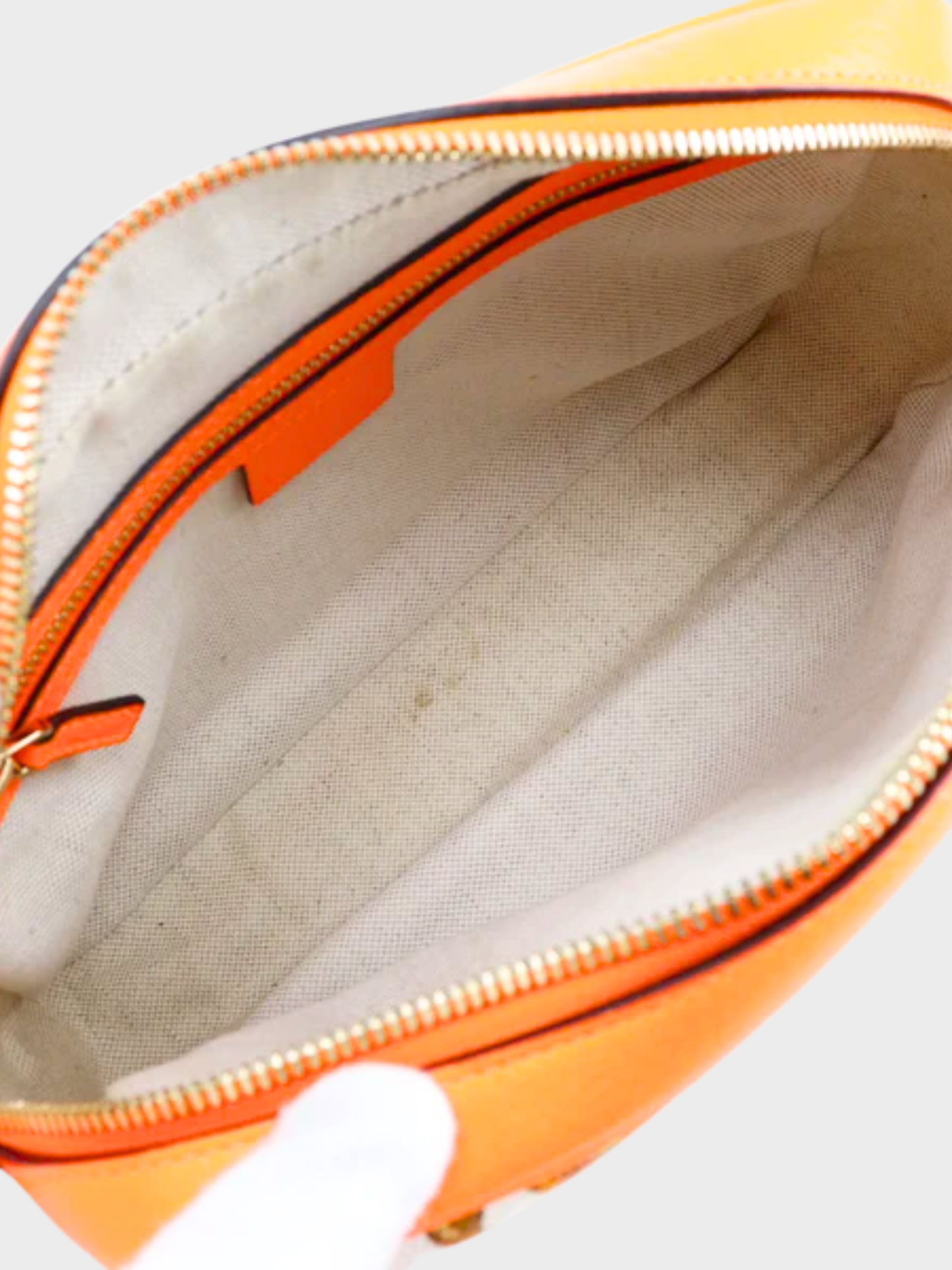 Gucci 2010s Orange GG Flora Shoulder Bag