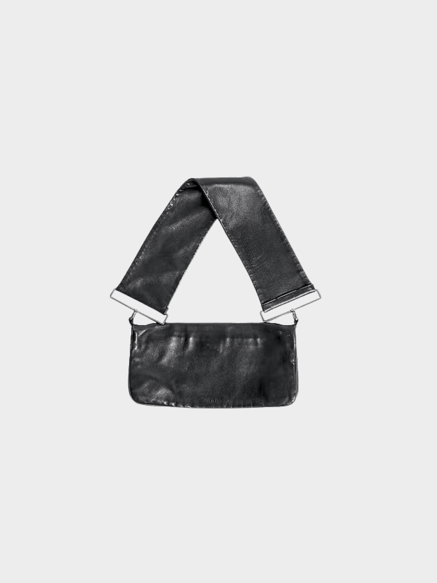 Prada SS 2001 All Black Flat Leather Bag