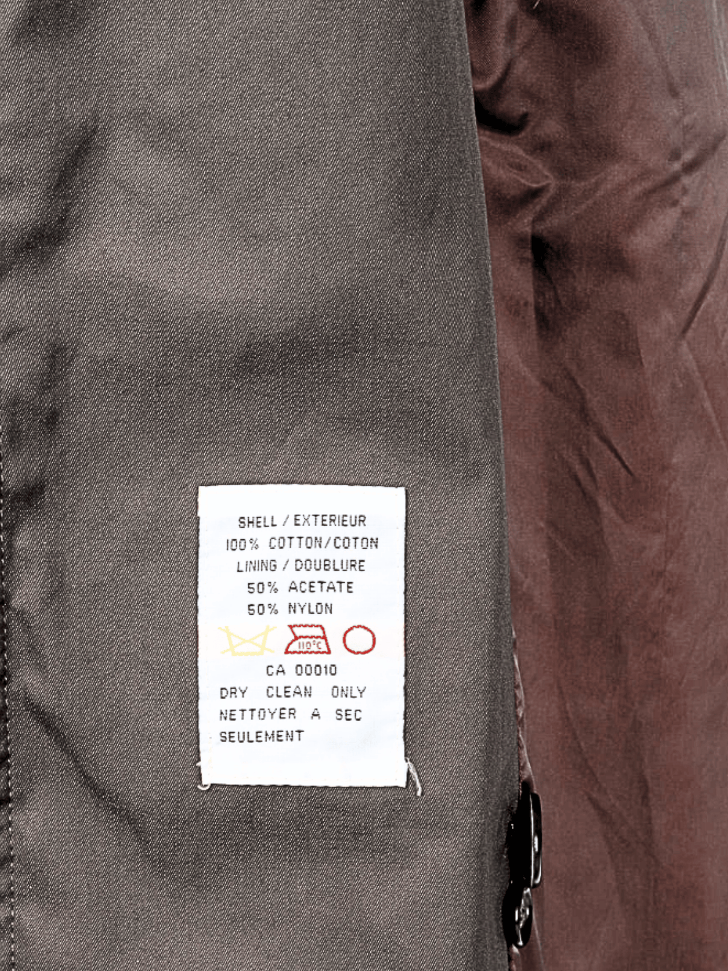 Yves Saint Laurent 2010s Grey Cotton-Twill Double-Breasted Belted Trench Coat