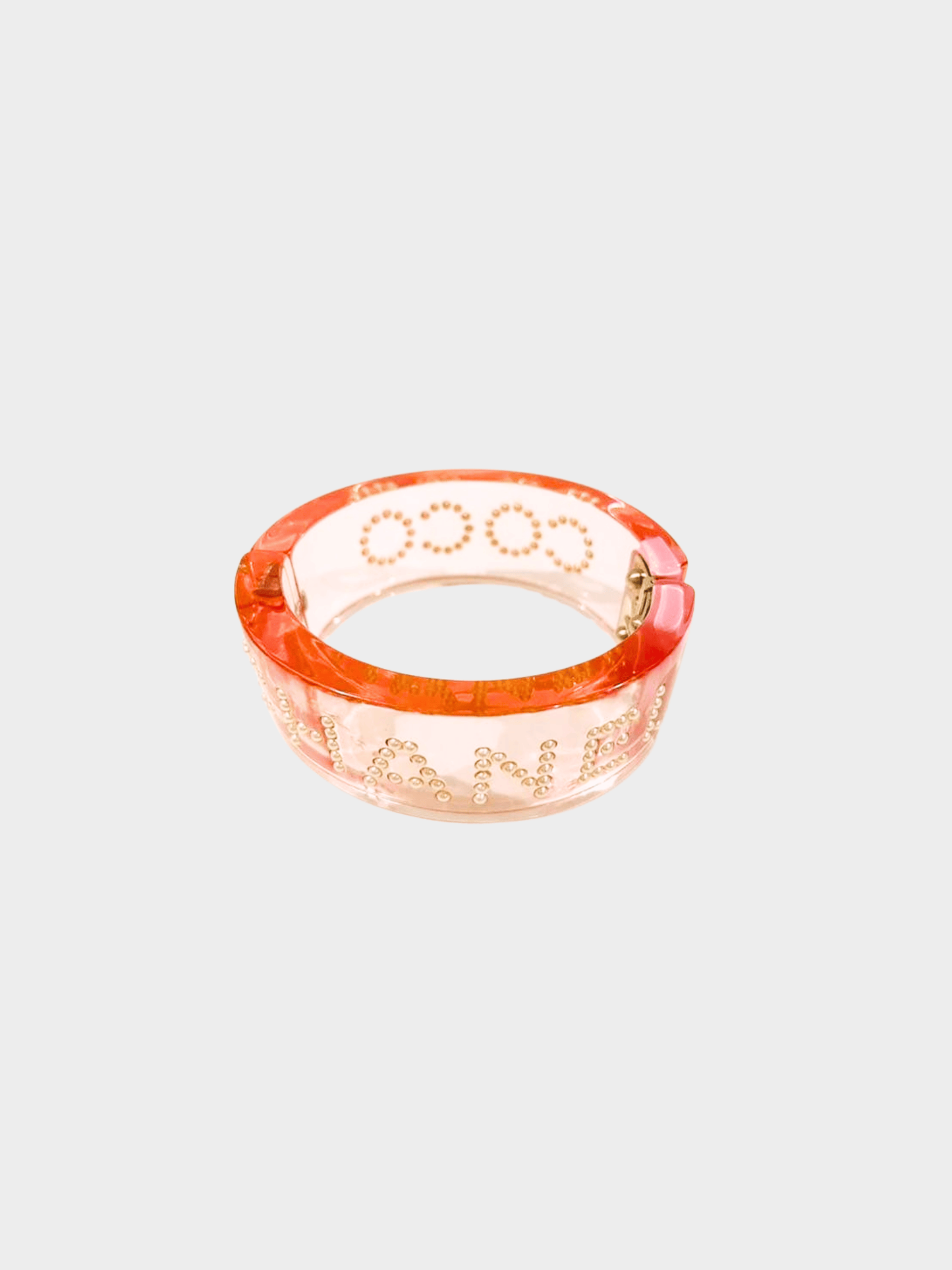 Chanel 2008 Pink Resin Pearl Coco Chanel Cuff