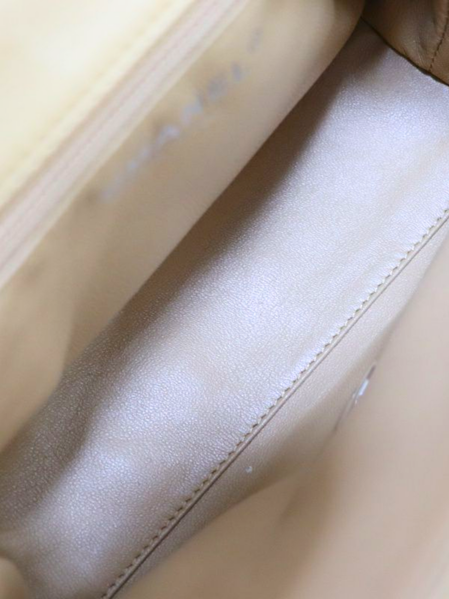 Chanel 2005 Beige Matelasse Top Handle Bag