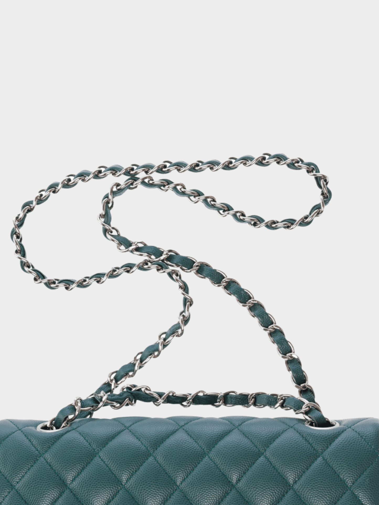 Chanel 2018 Dark Turquoise Classic Flap Bag