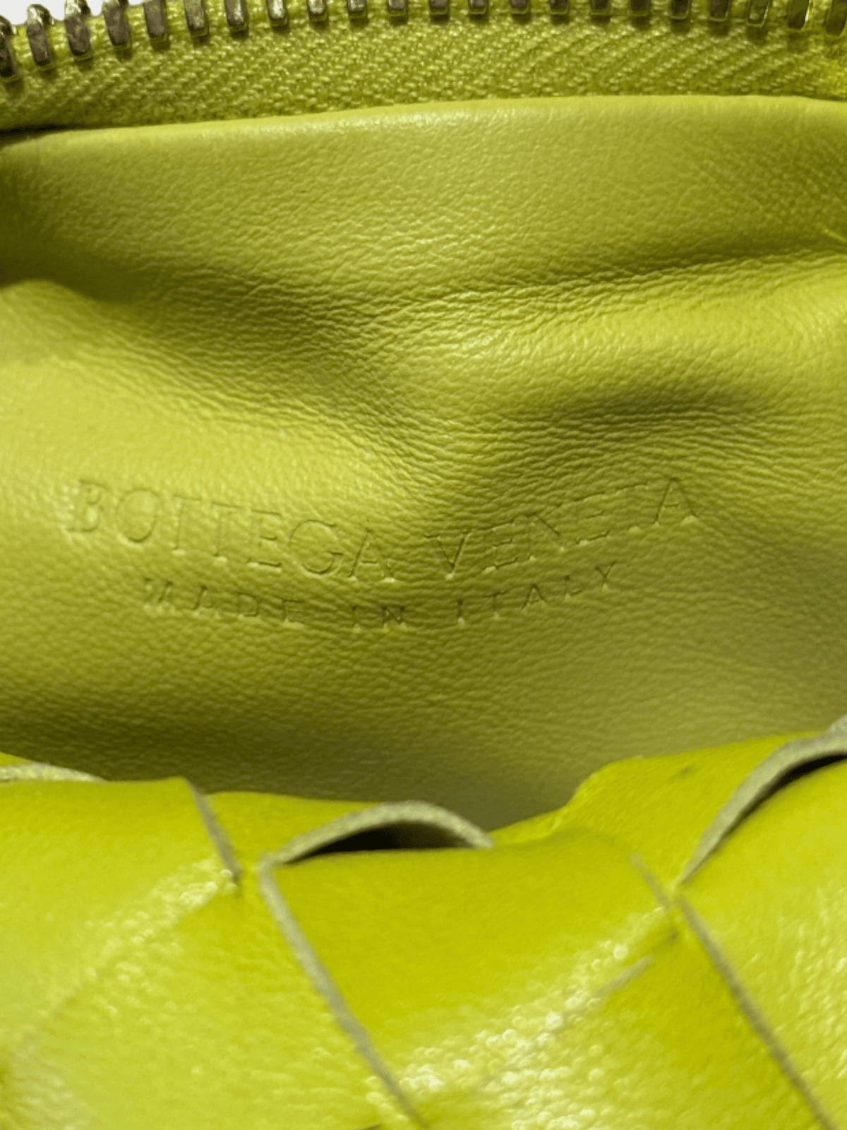 Bottega Veneta 2000s Lime Yellow Woven Bag