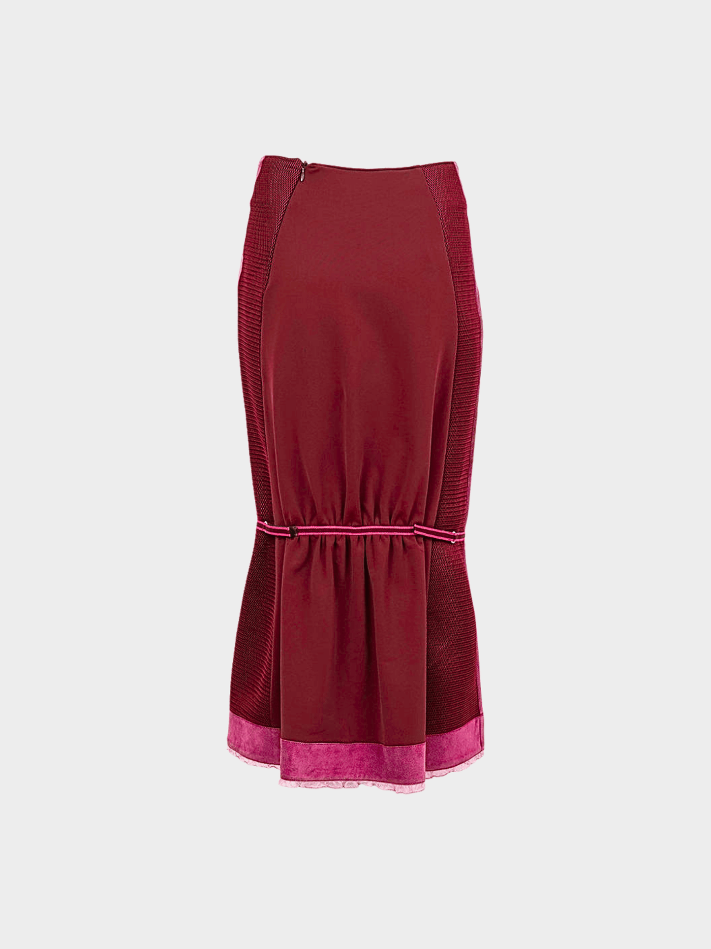 Miu Miu FW 1999 Runway Maroon Flared Skirt