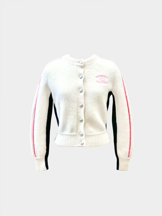 Chanel 2021 Cream Cashmere Sporty Cardigan