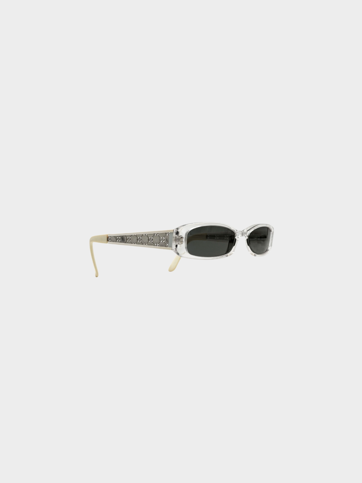 Gucci 1990s Silver Monogram Sunglasses