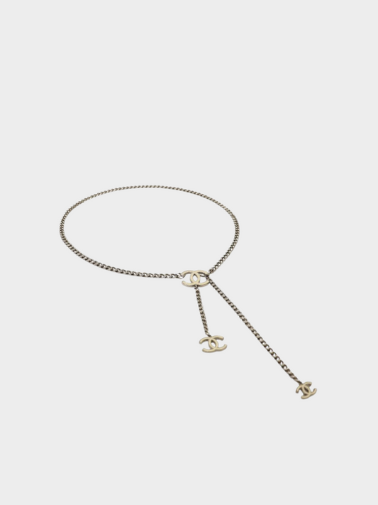 Chanel 2010s Silver Coco Chain Belt