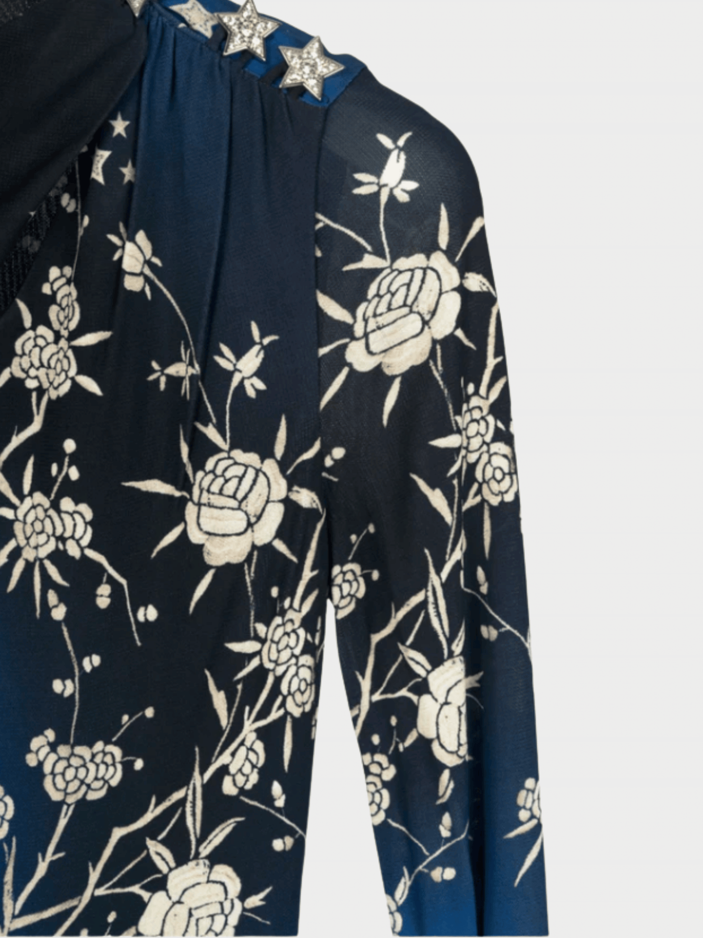 Roberto Cavalli Pre-Fall 2015 Blue & Black Star-Print Bodycon Dress