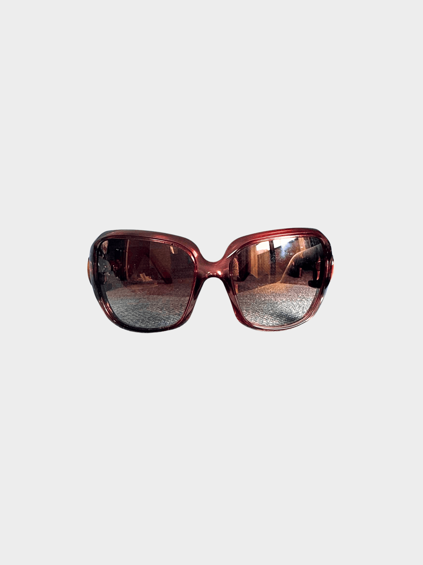 Gucci 2000s Brown GG 2969/S Bamboo Horsebit Sunglasses