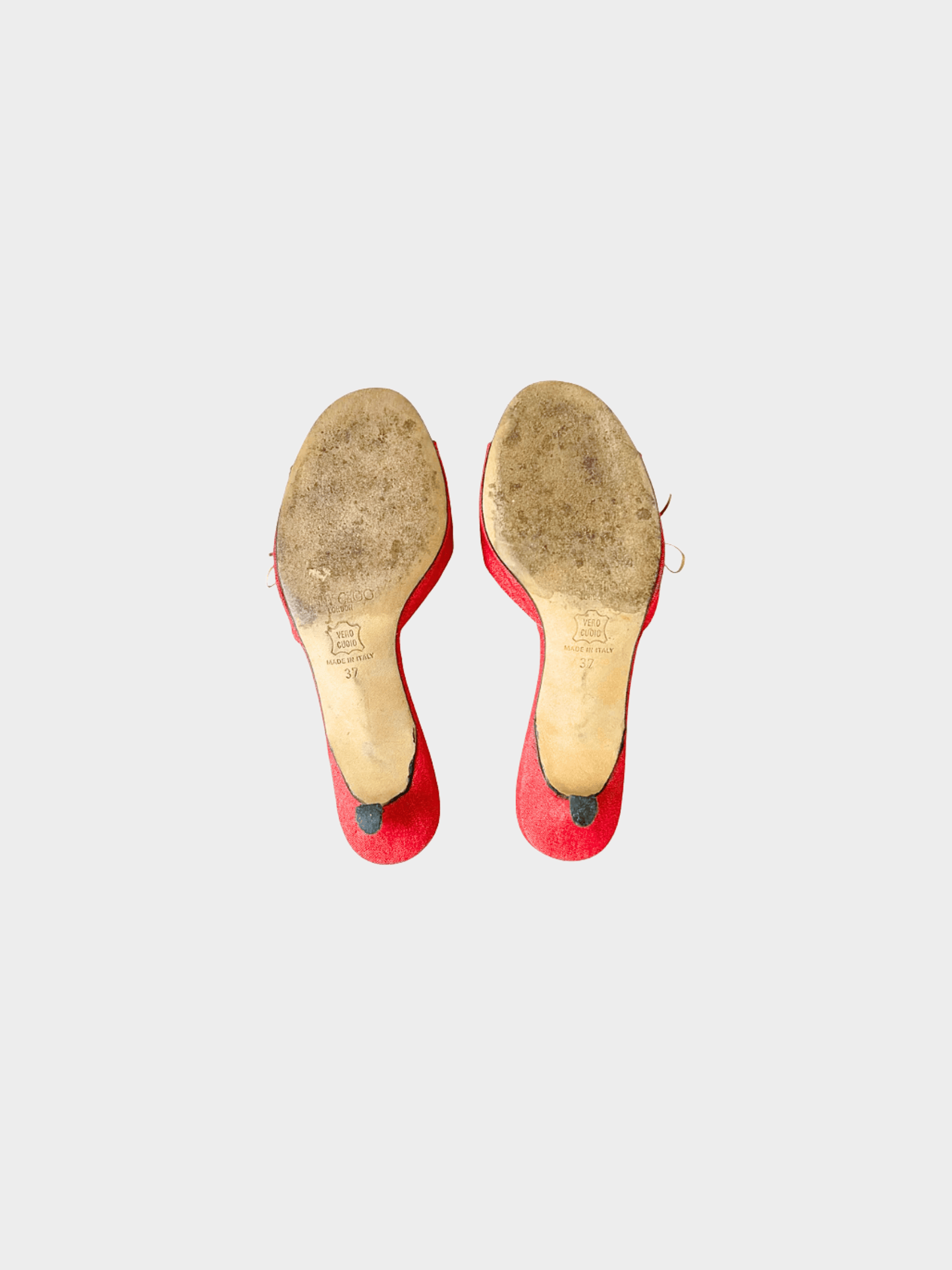 Jimmy Choo 2000s Fuchsia Canvas Mule Heels