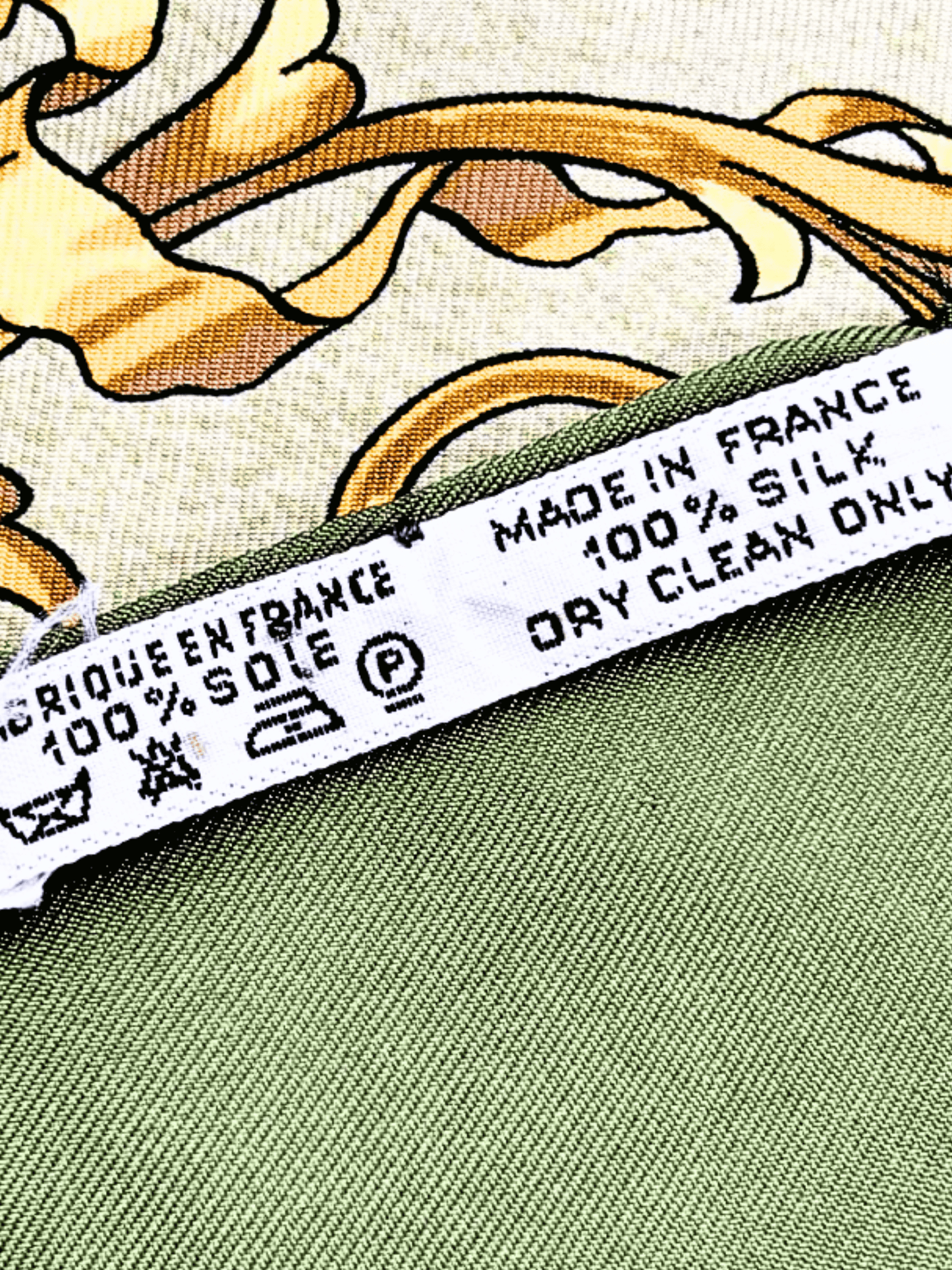 Hermes 2000s Green Cosmos Silk Carré 90 Scarf