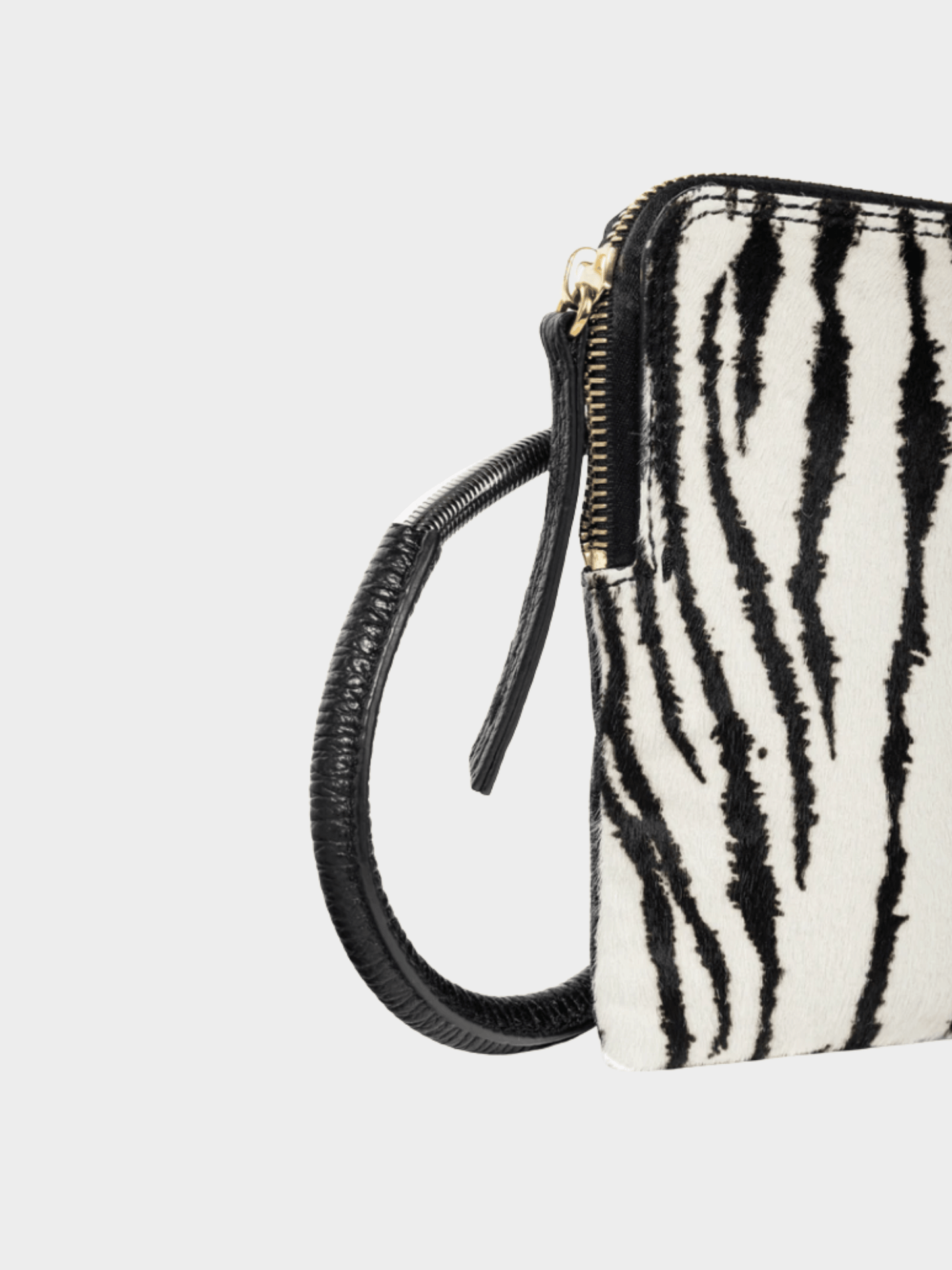 Lanvin 2000s Zebra PonyHair and Leather Oversized Clutch