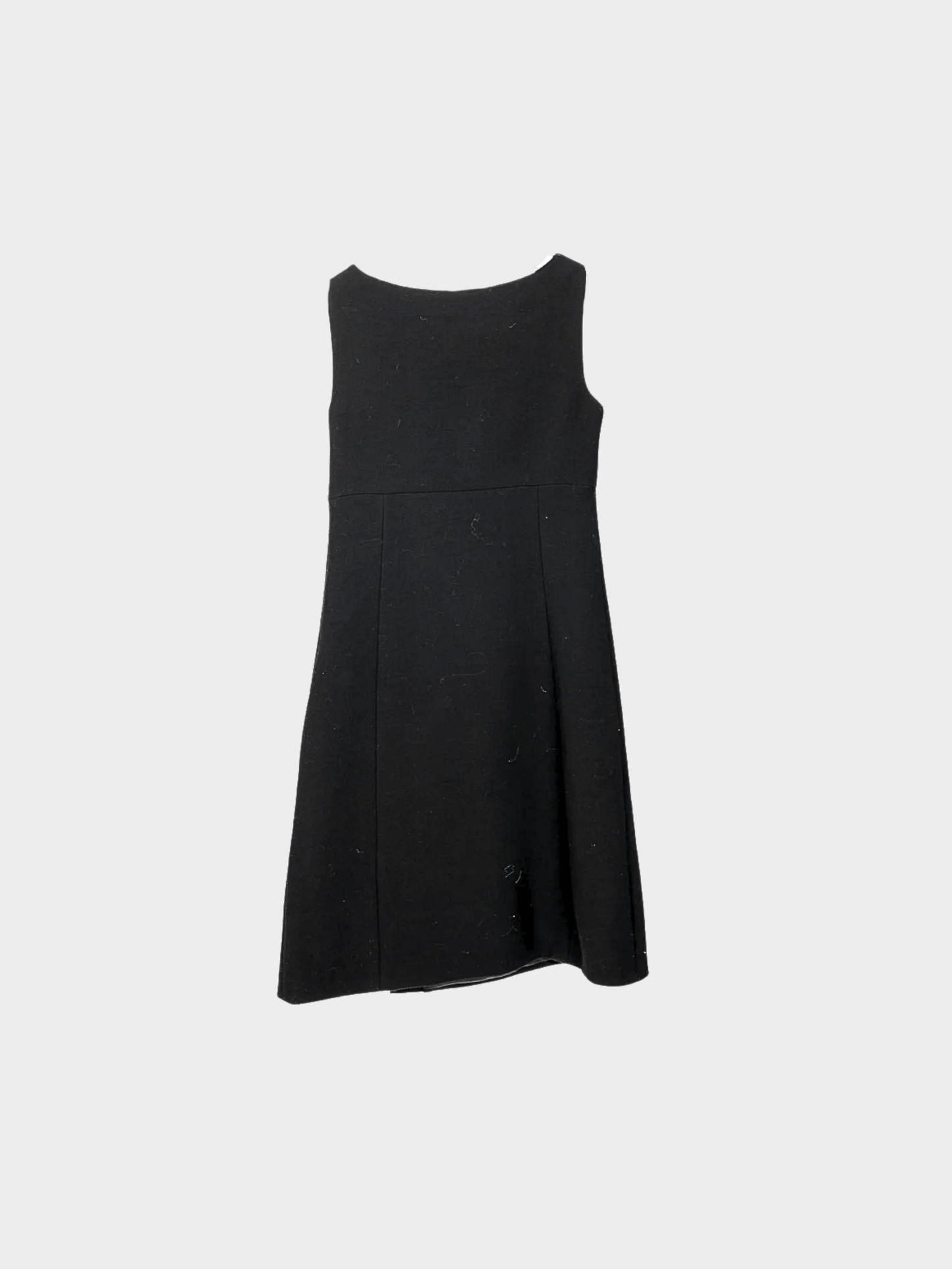 Prada AW 2012 Black Wool-Crepe Crystal-Embellished Dress