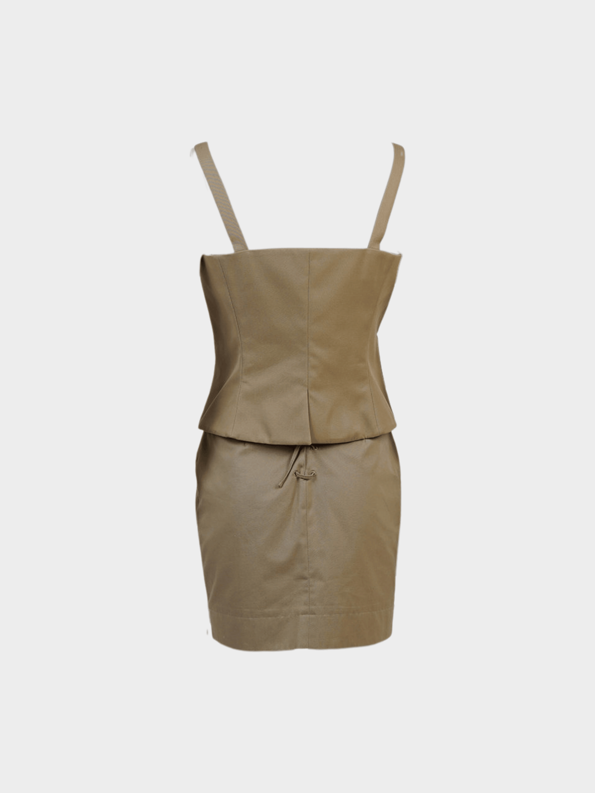Miu Miu SS 1998 Khaki Top and Skirt Set