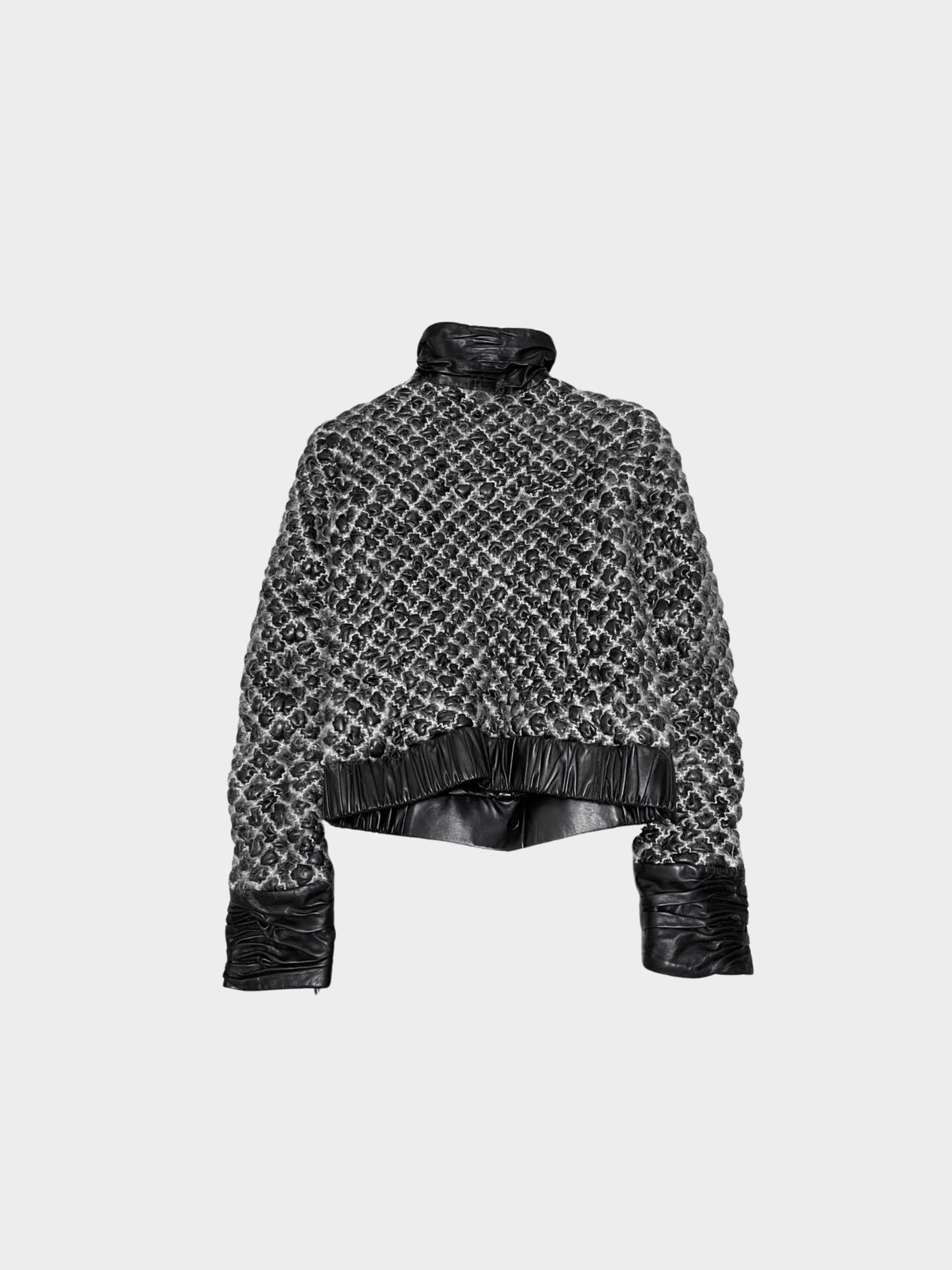 Chanel FW 2015 Black Leather Quilted Jacket