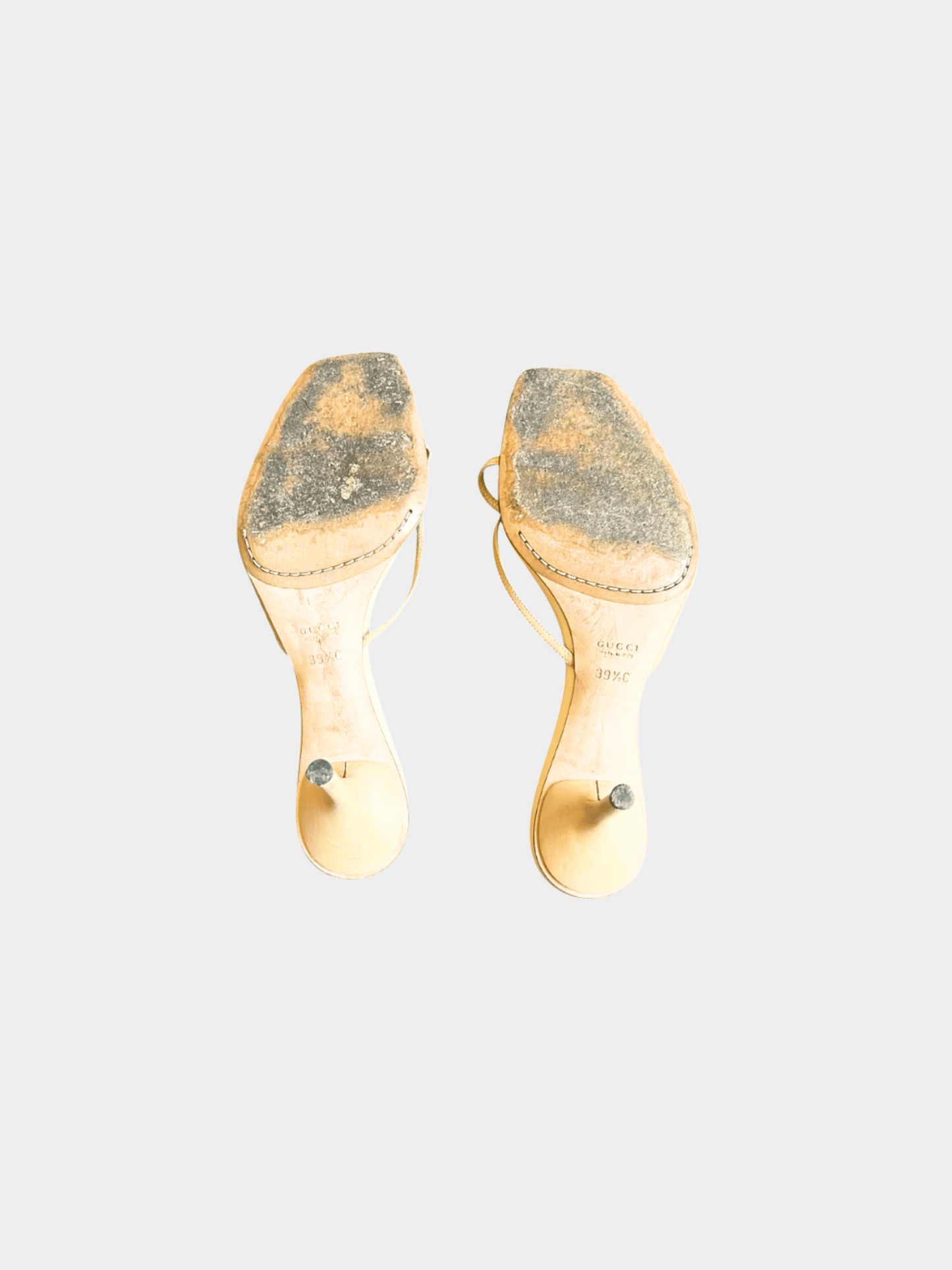 Gucci by Tom Ford 2000s Cream Mule Heels