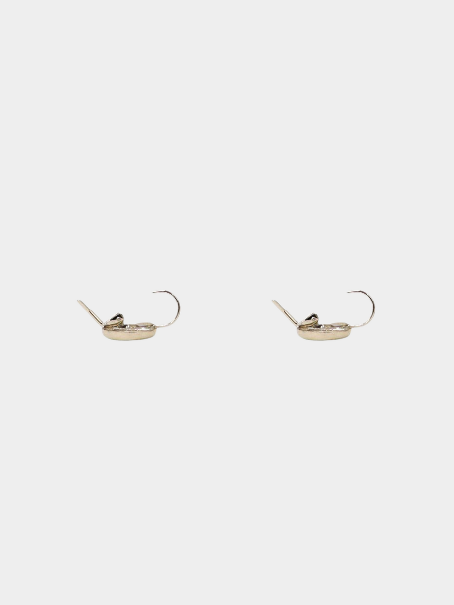 Chanel 1990s Silver CC Clip-on Earrings