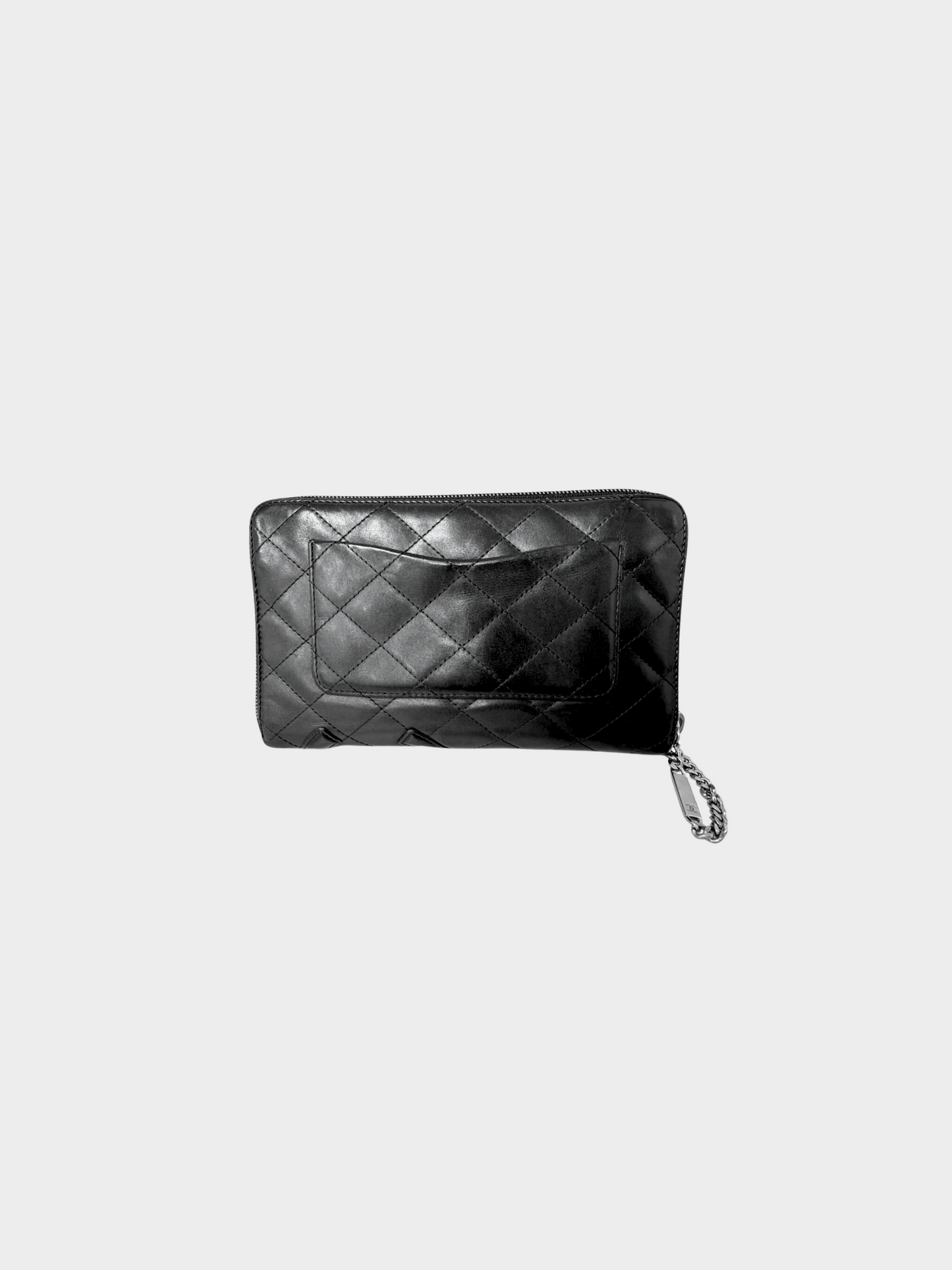 Chanel 2011 Black CC Cambon Long Zip Wallet