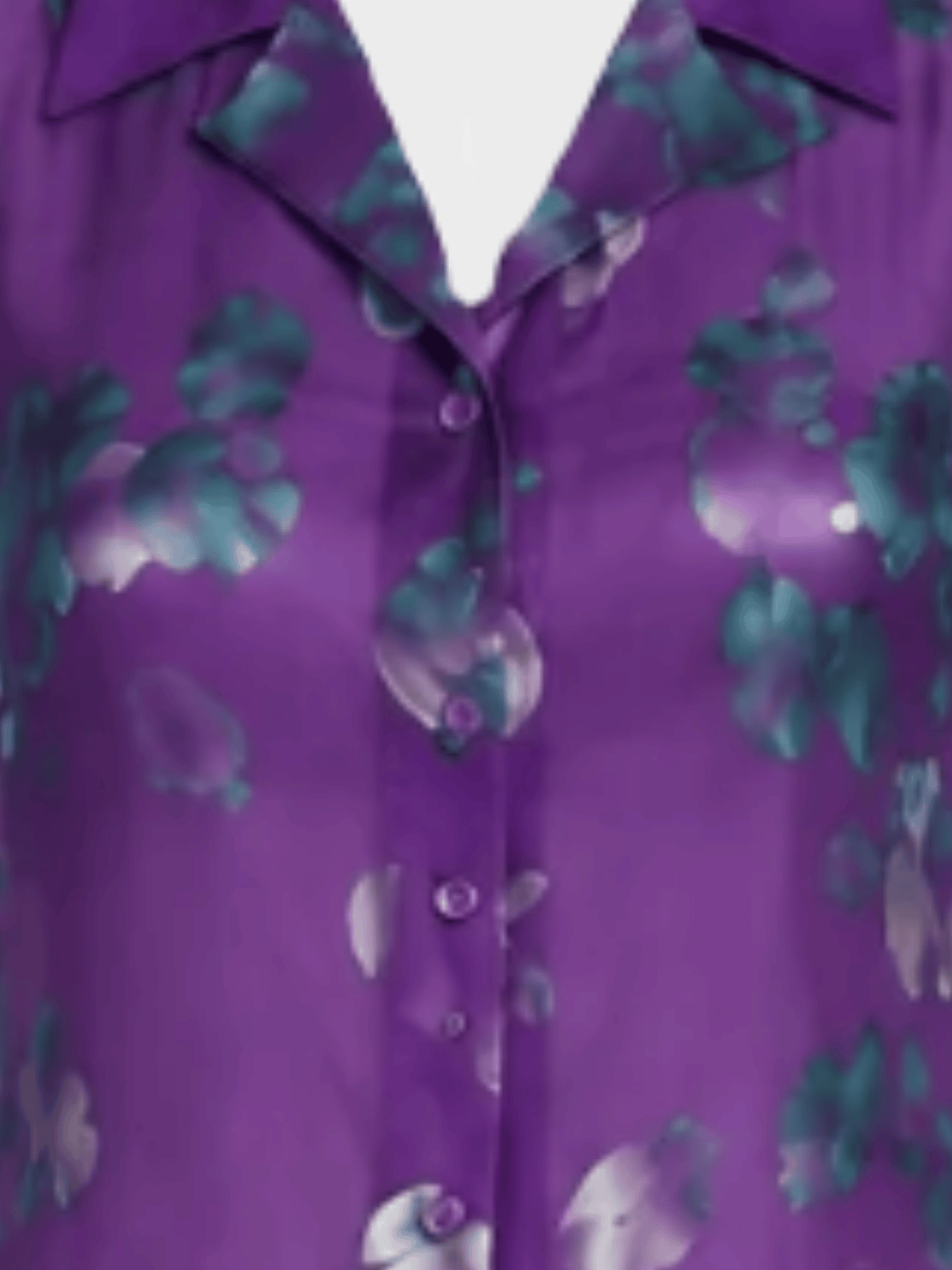 Emanuel Ungaro SS 2001 Purple Floral Silk Set