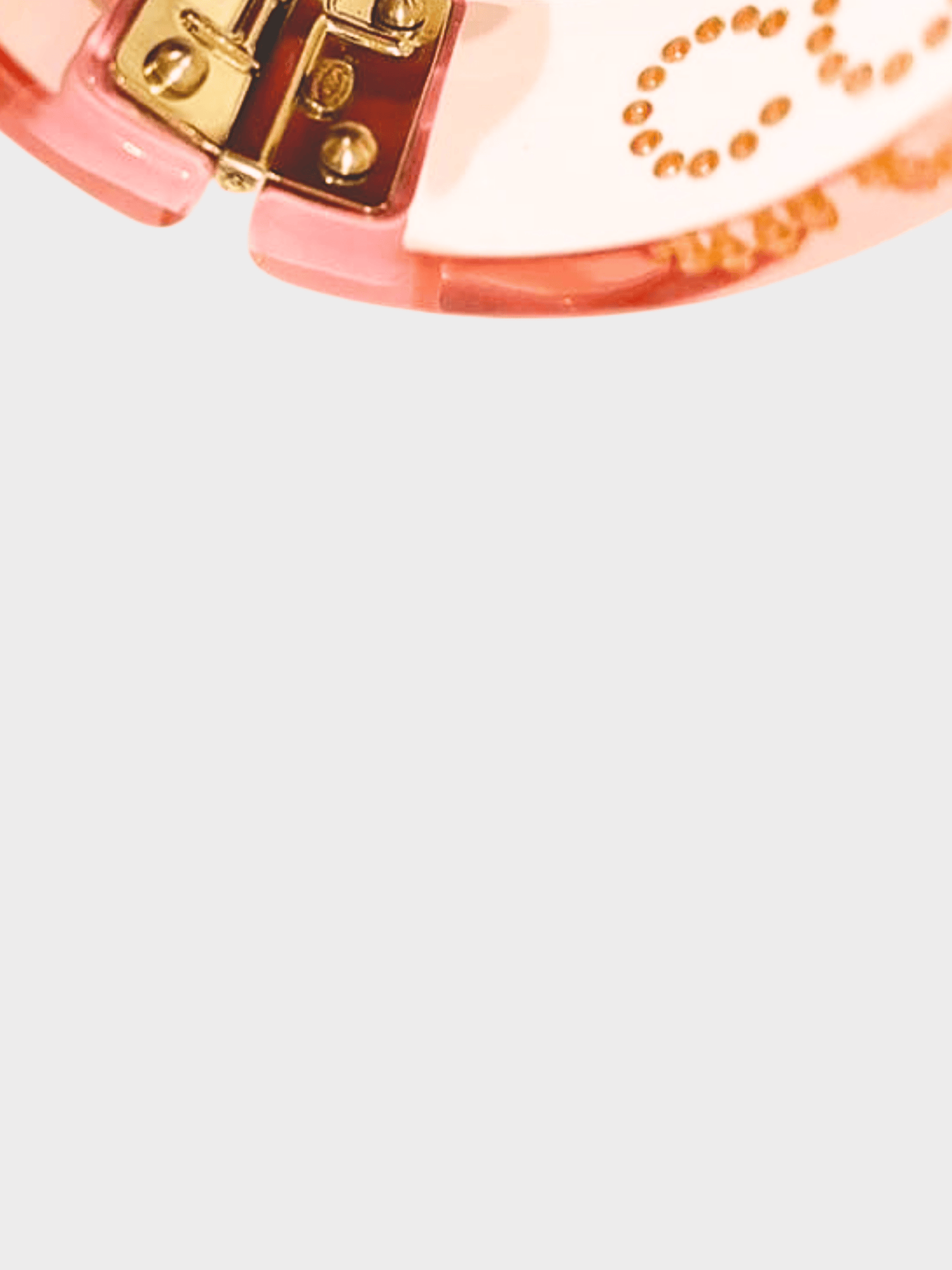 Chanel 2008 Pink Resin Pearl Coco Chanel Cuff