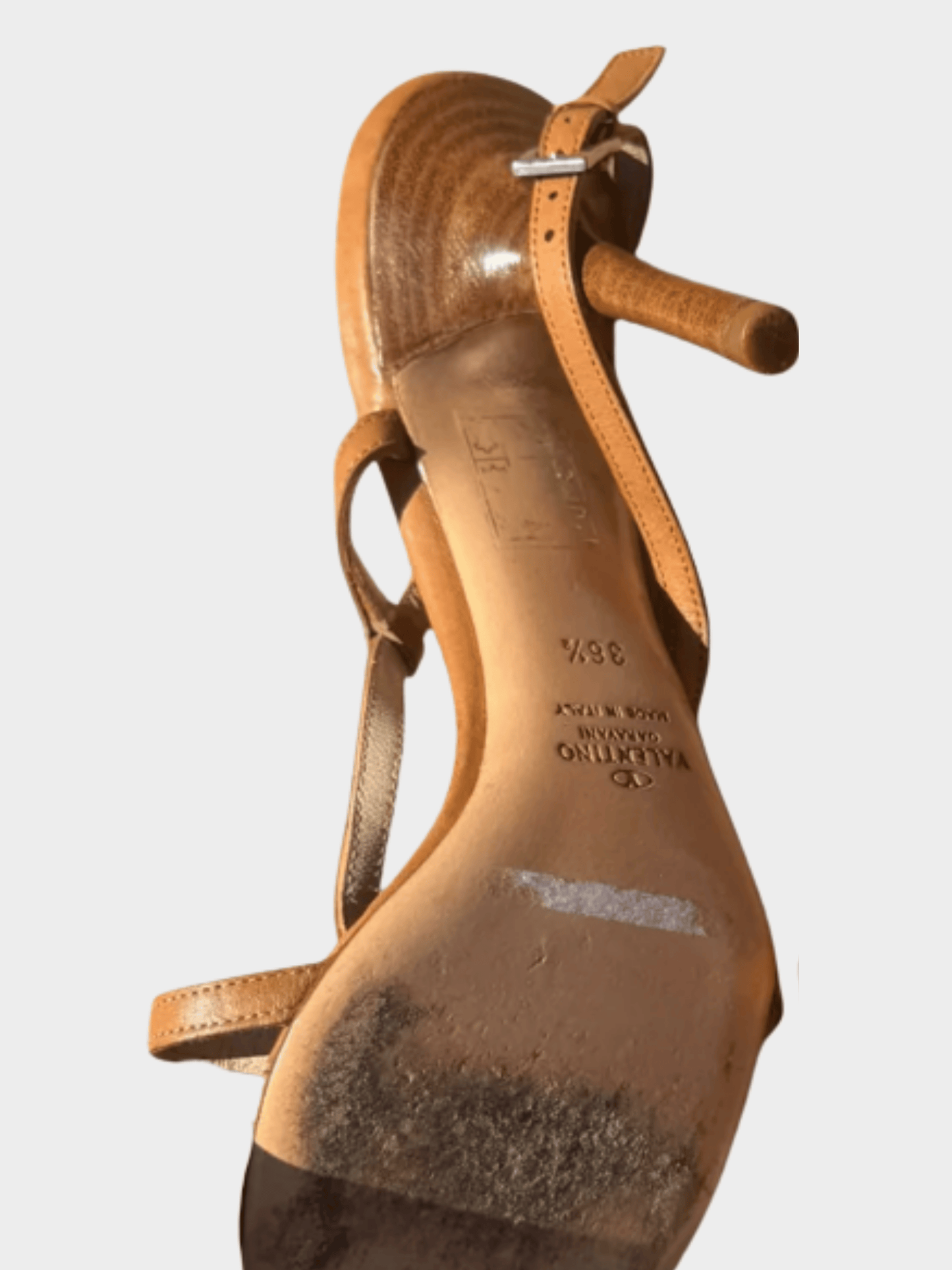 Valentino 2000s Brown Leather Heeled Sandals