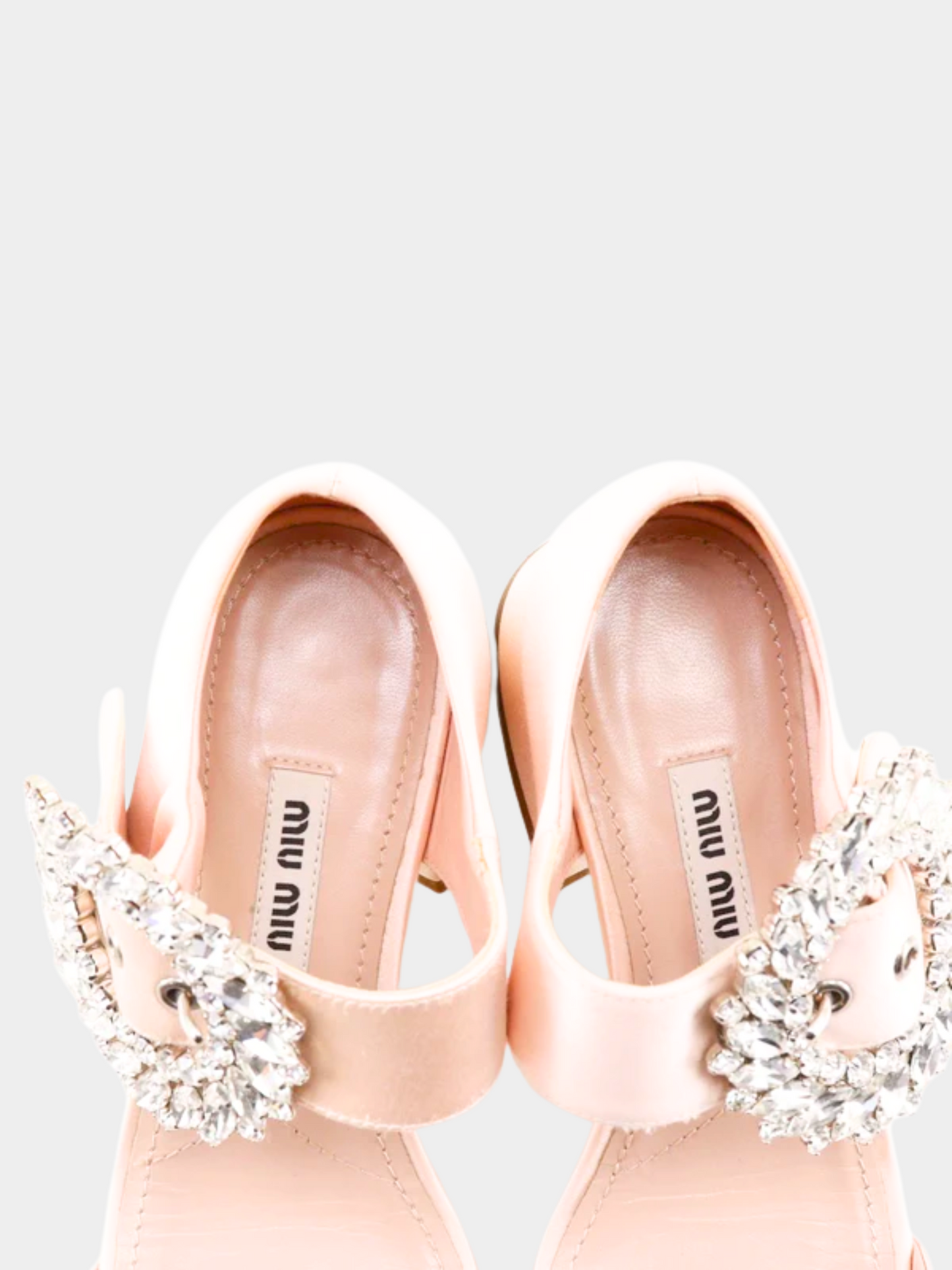 Miu Miu 2010s Pink Satin Bijoux Wedge Sandals