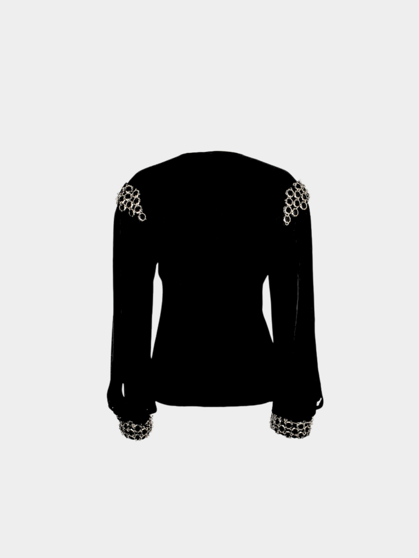Paco Rabanne 1980s Black Rhodoid Pastilles Jacket