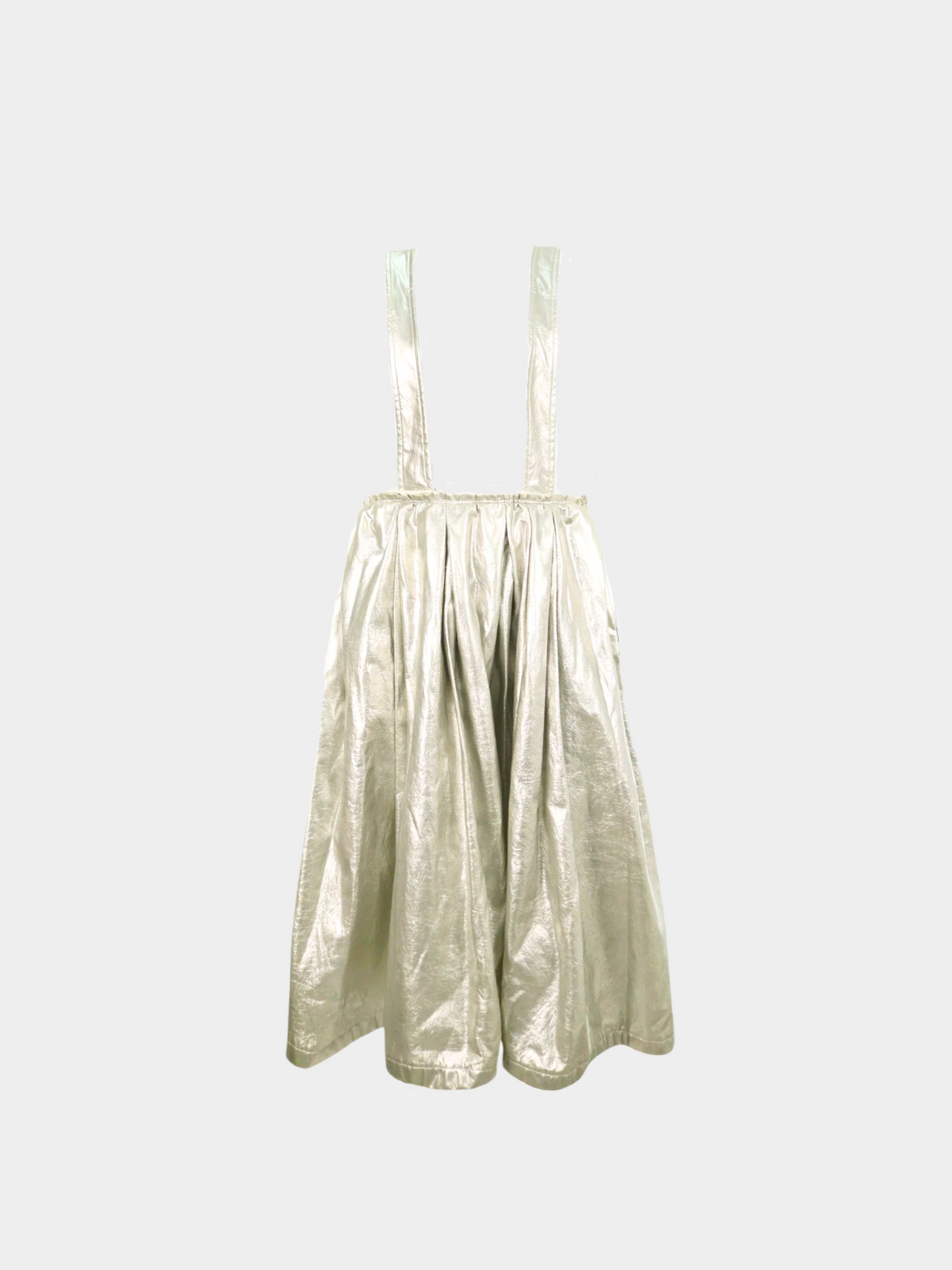 Comme Des Garcons AW 2017 Silver Suspender Skirt