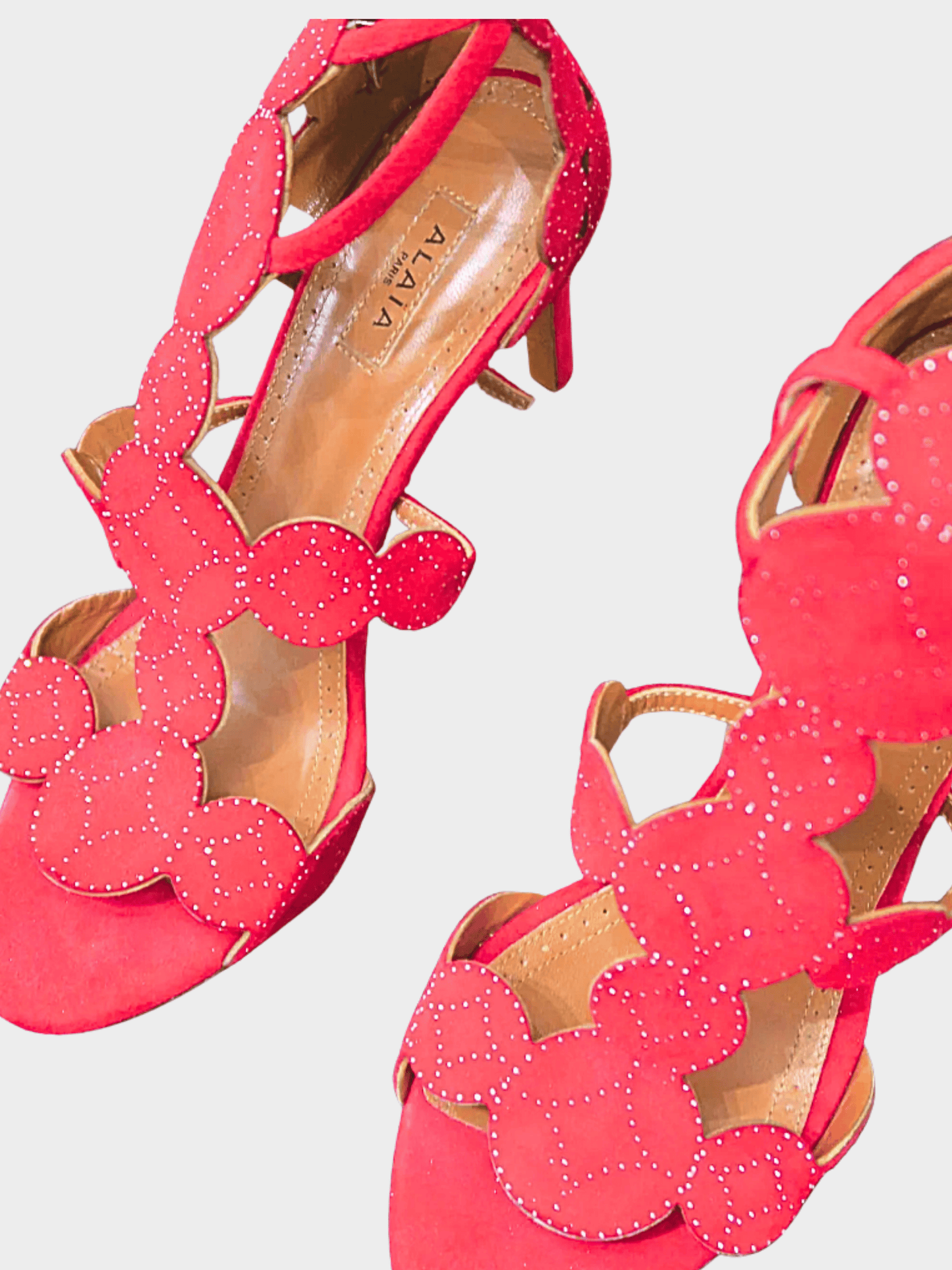 Alaïa 2010s Red Suede Leather High Heel Sandals