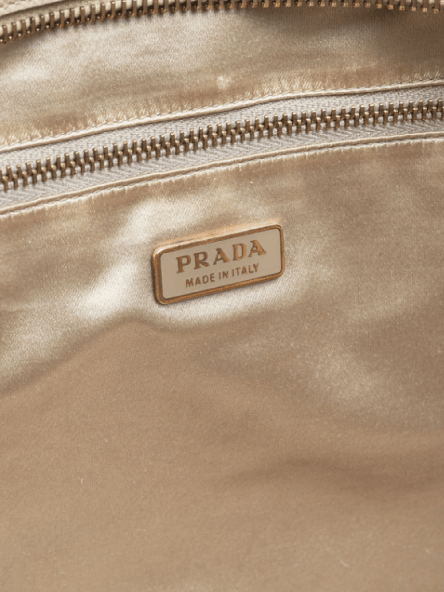 Prada 2010s Bauletto Cream Saffiano Leather Handbag