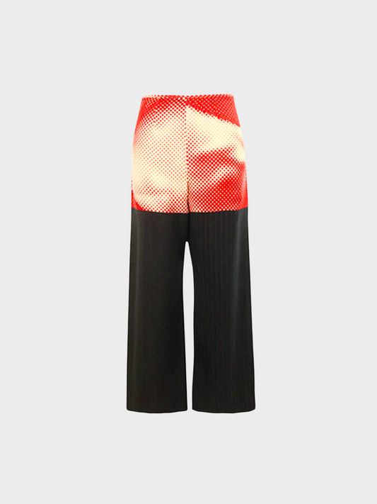 Jean Paul Gaultier SS 1996 Red Tromp L'oeil Pants