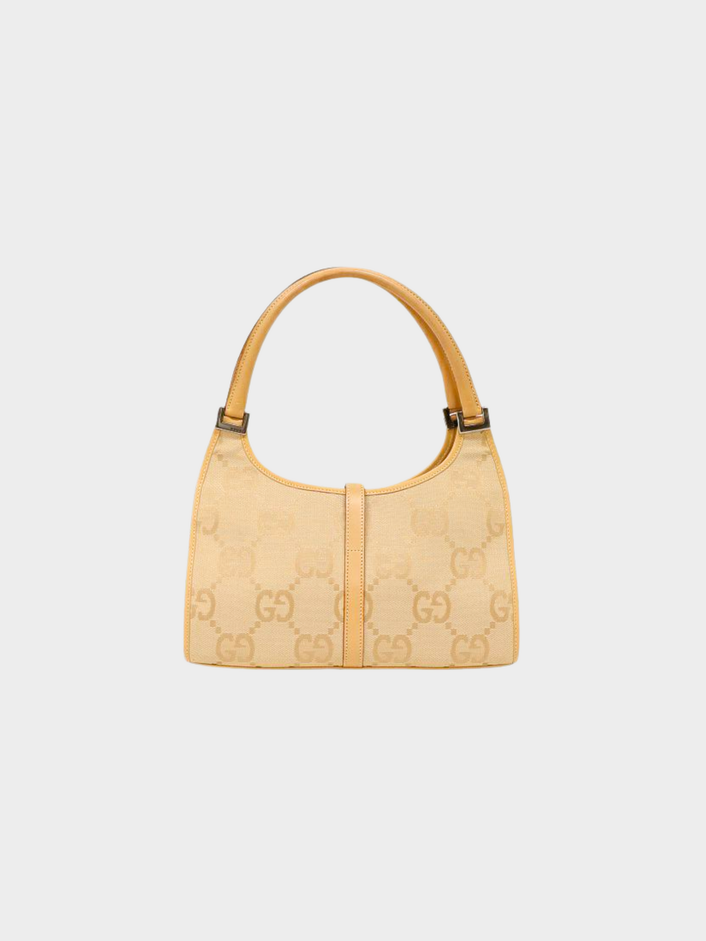 Gucci 2010s Beige Canvas Jumbo GG Jackie Bag