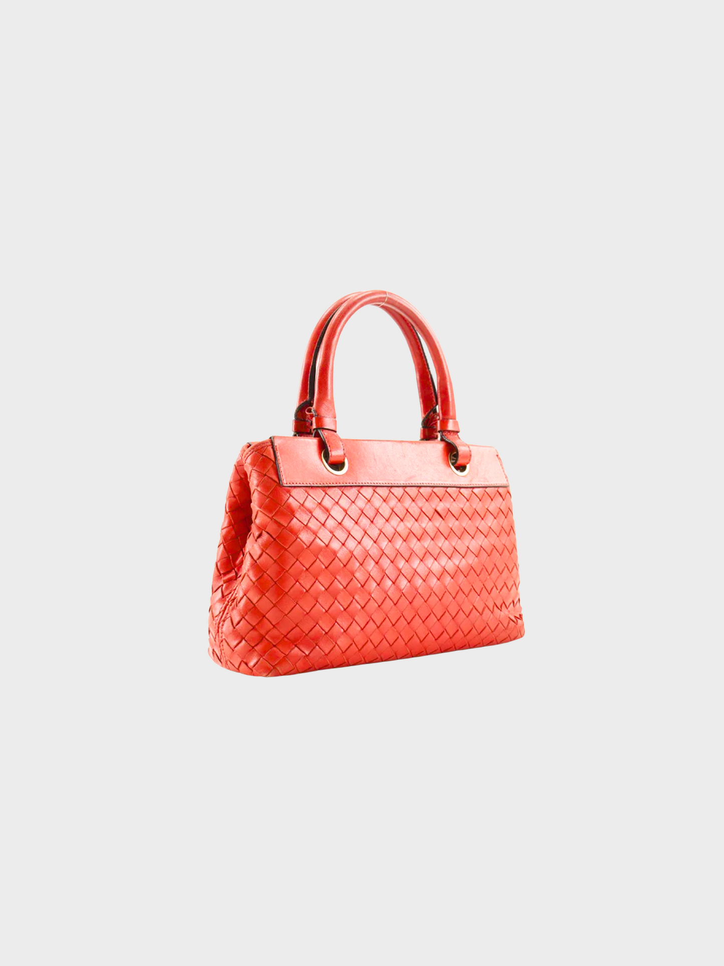 Bottega Veneta 2010s Red Intrecciato Tote Bag
