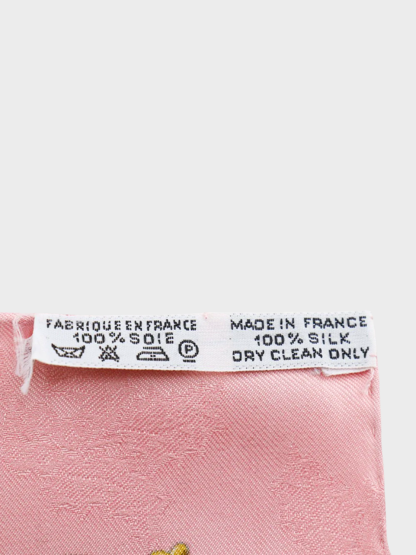 Hermès 1995 Plumes at Grelots Carree 90 Pink Scarf
