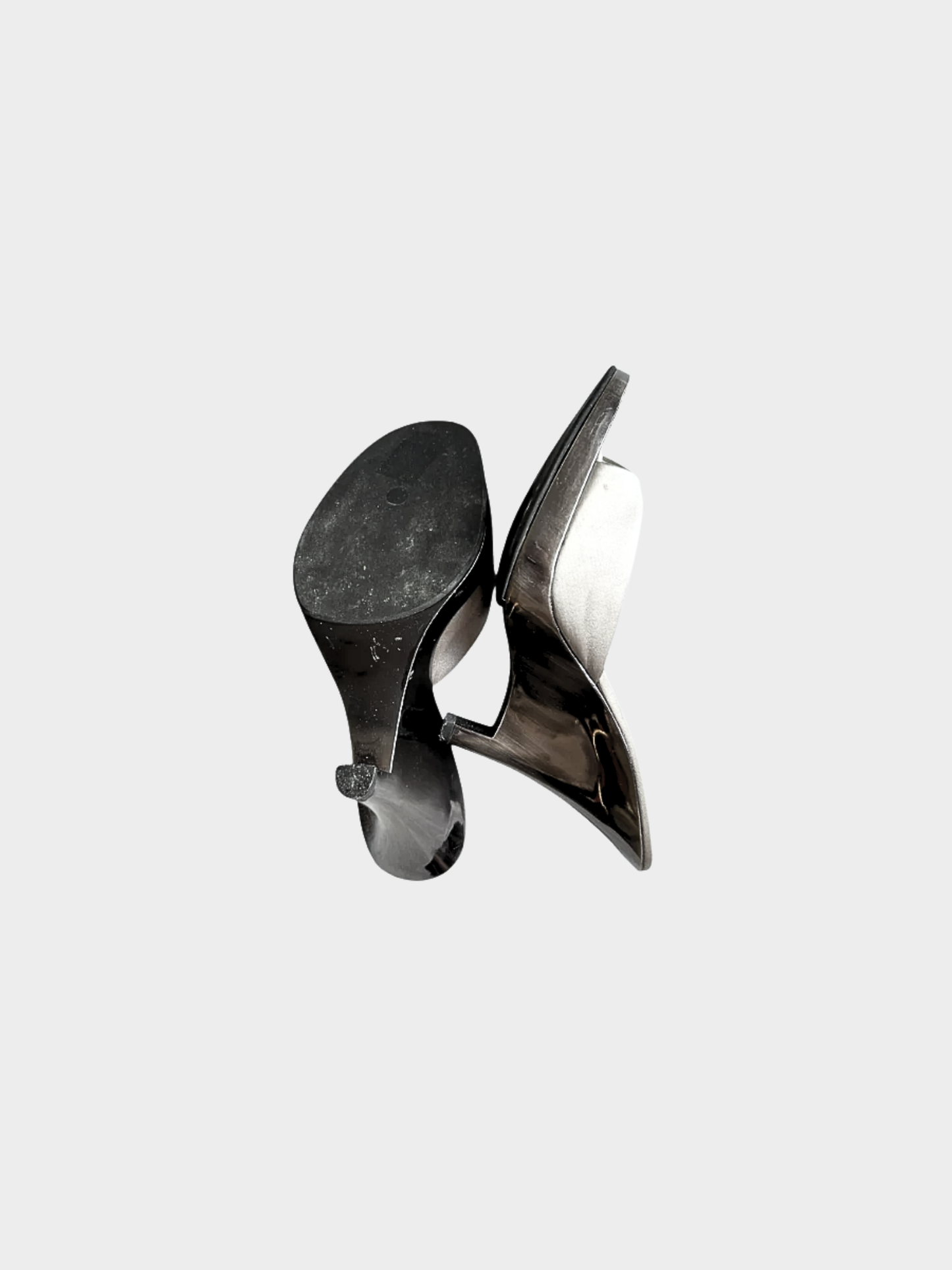 Prada SS 1998 Silver Plexiglass Heels