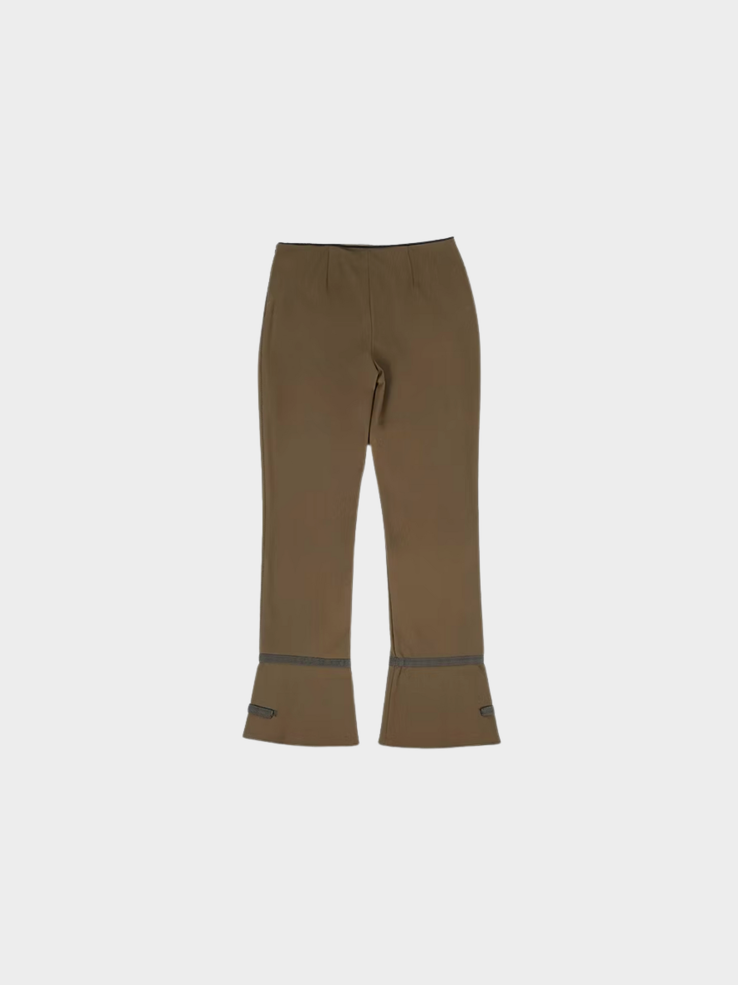 Prada FW 1999 Brown Neoprene Runway Capri Pants