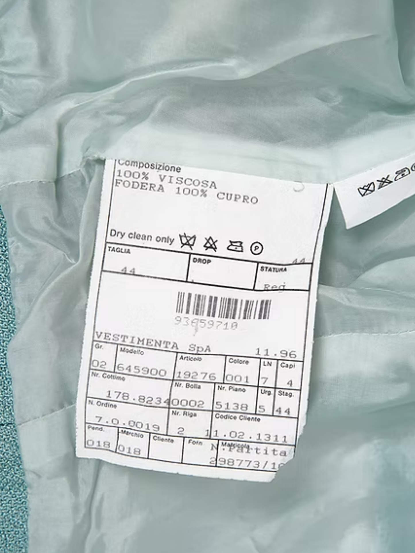 Giorgio Armani SS 1996 Blue Viscose Blazer