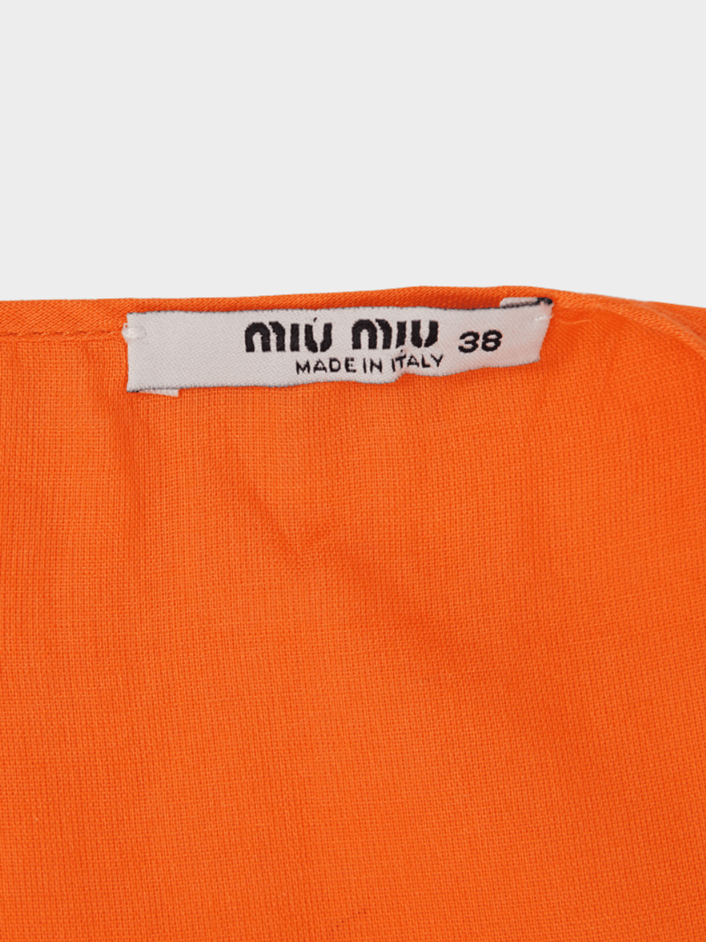 Miu Miu SS 2005 Red and Orange Cotton Mini Dress