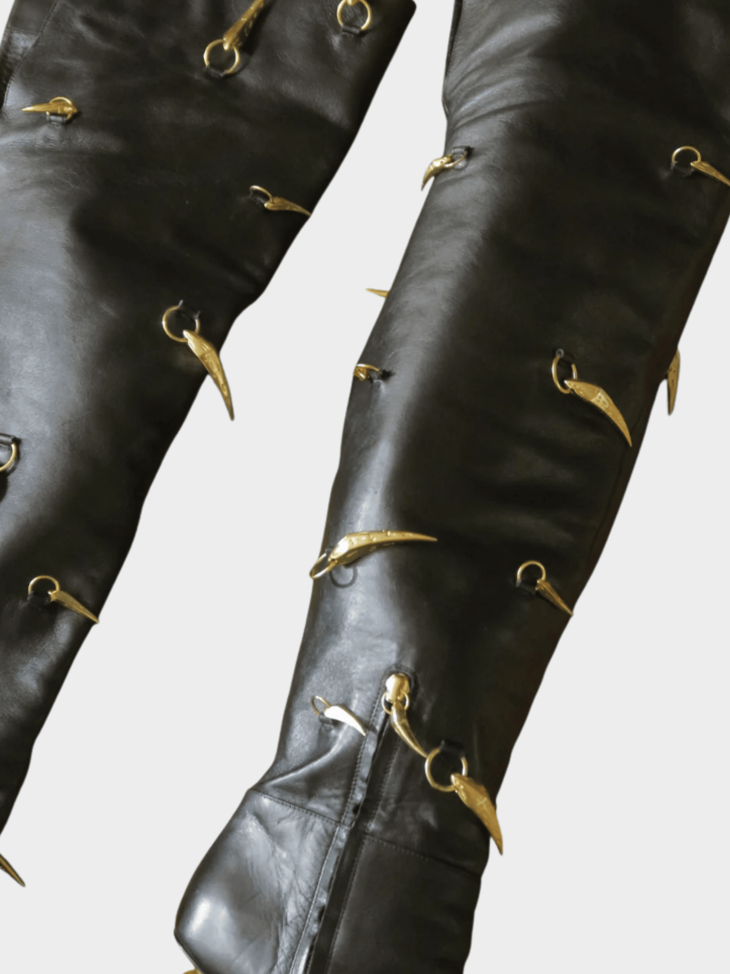 Roberto Cavalli 2000s Runway Black Knee High Boots