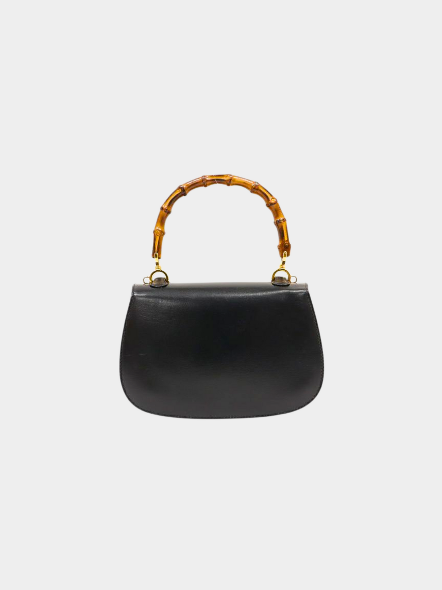 Gucci 1990s Black Bamboo 1947 Two-way Bag