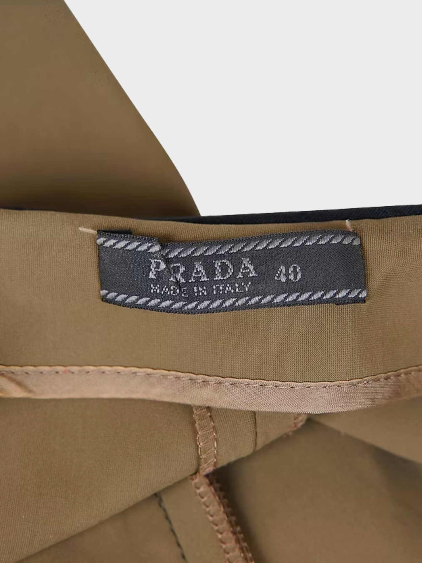 Prada FW 1999 Brown Neoprene Runway Capri Pants