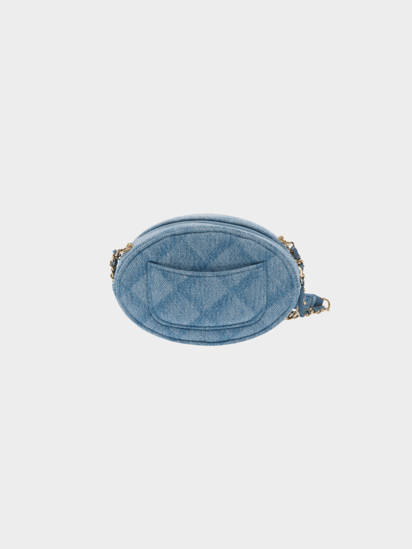Chanel 2021 Blue Denim Vanity Clutch