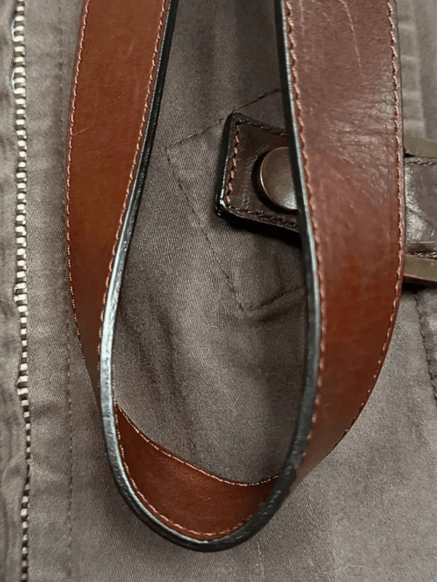 Dsquared2 FW 2003 Brown Leather Strap Top